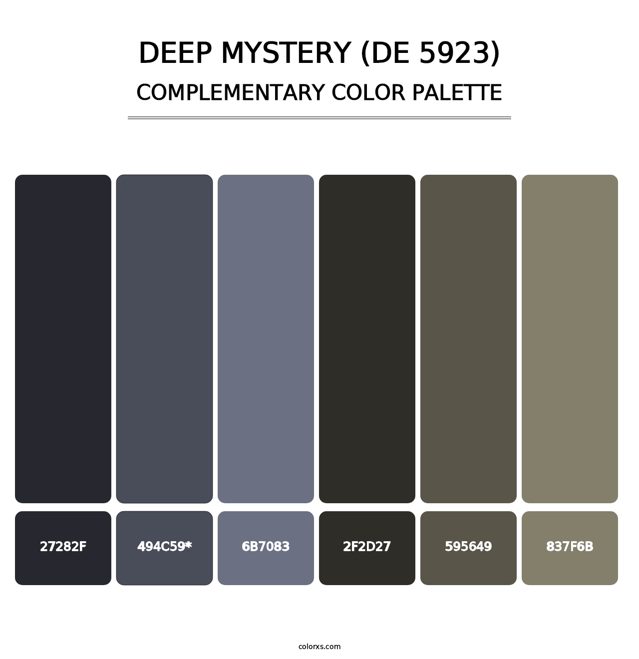 Deep Mystery (DE 5923) - Complementary Color Palette