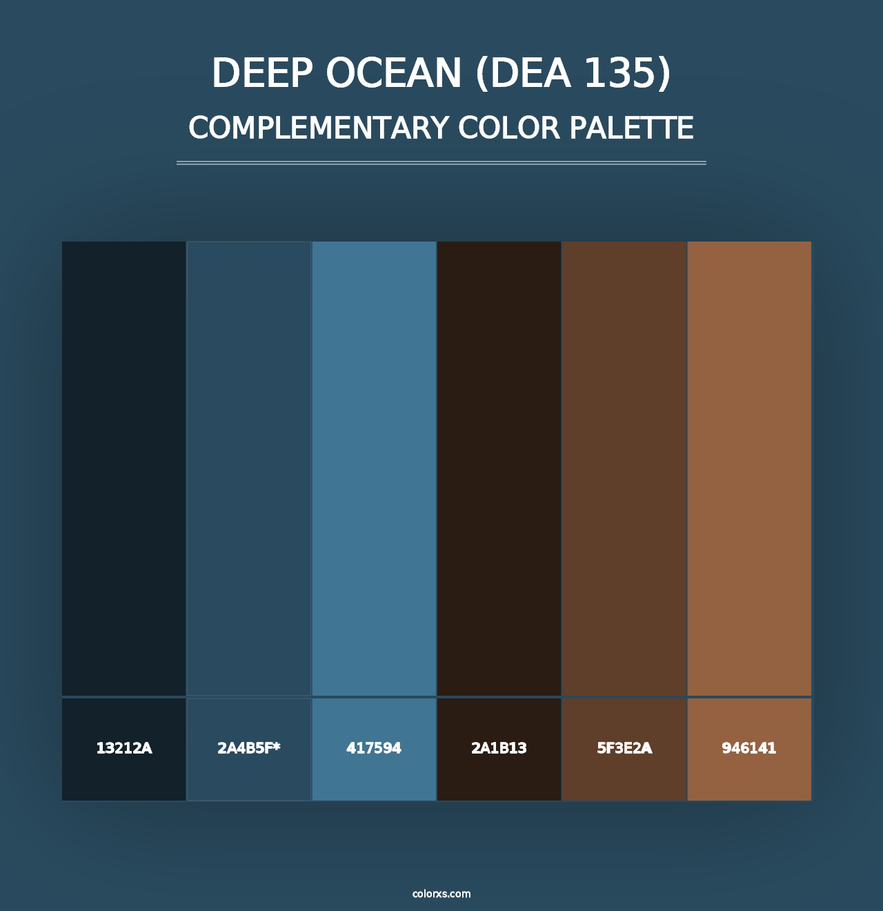 Deep Ocean (DEA 135) - Complementary Color Palette