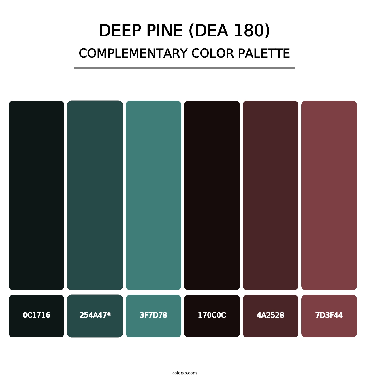 Deep Pine (DEA 180) - Complementary Color Palette