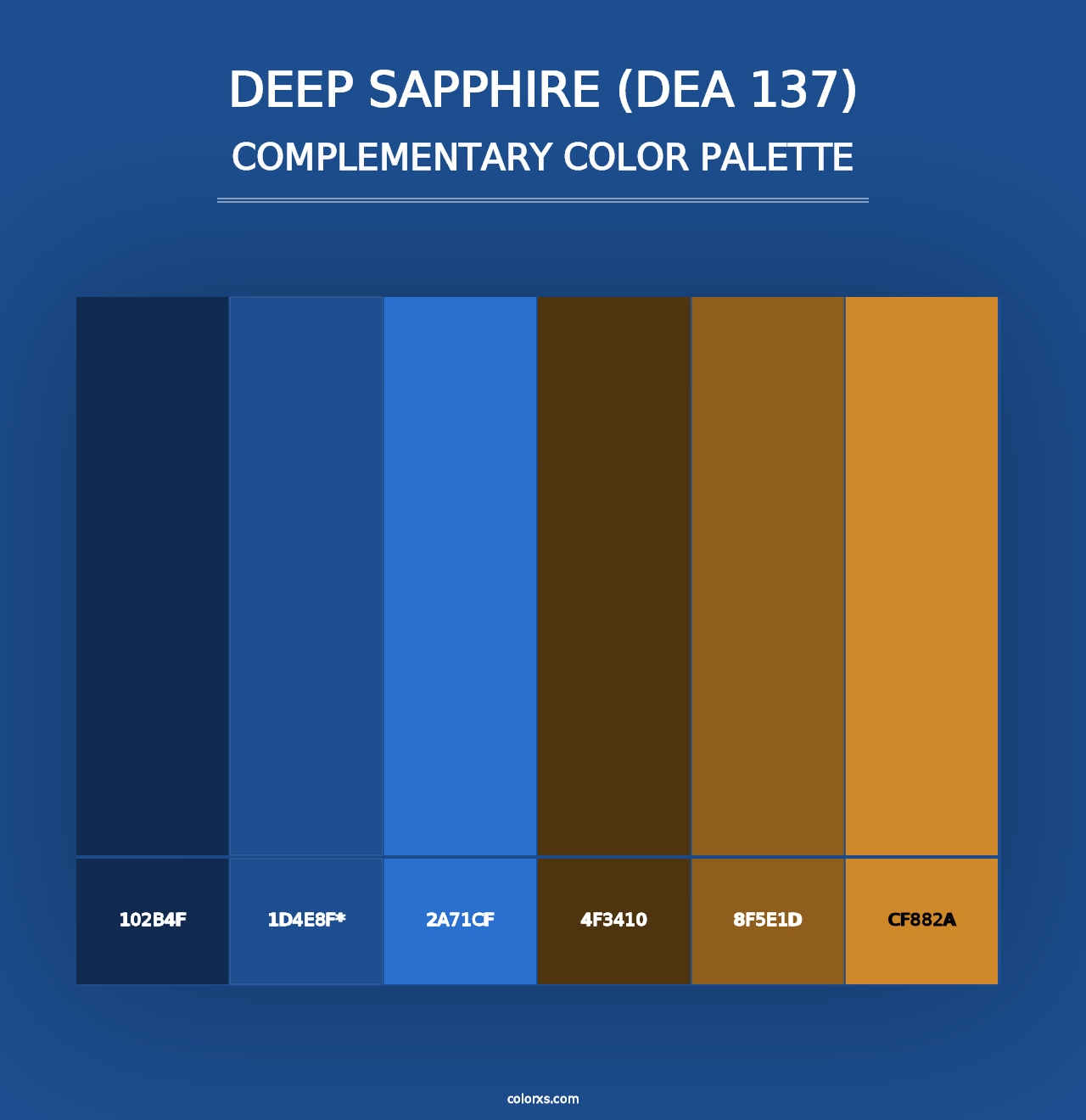 Deep Sapphire (DEA 137) - Complementary Color Palette