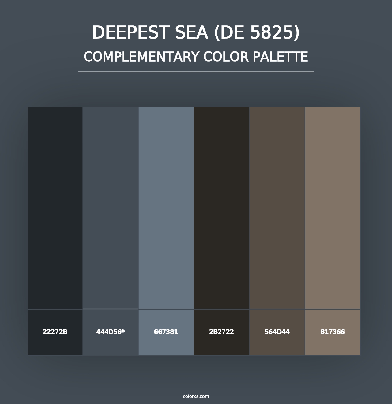 Deepest Sea (DE 5825) - Complementary Color Palette