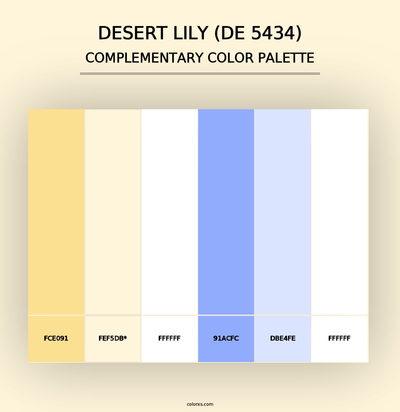 Desert Lily (DE 5434) - Complementary Color Palette