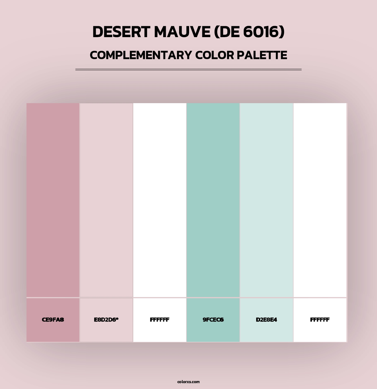 Desert Mauve (DE 6016) - Complementary Color Palette