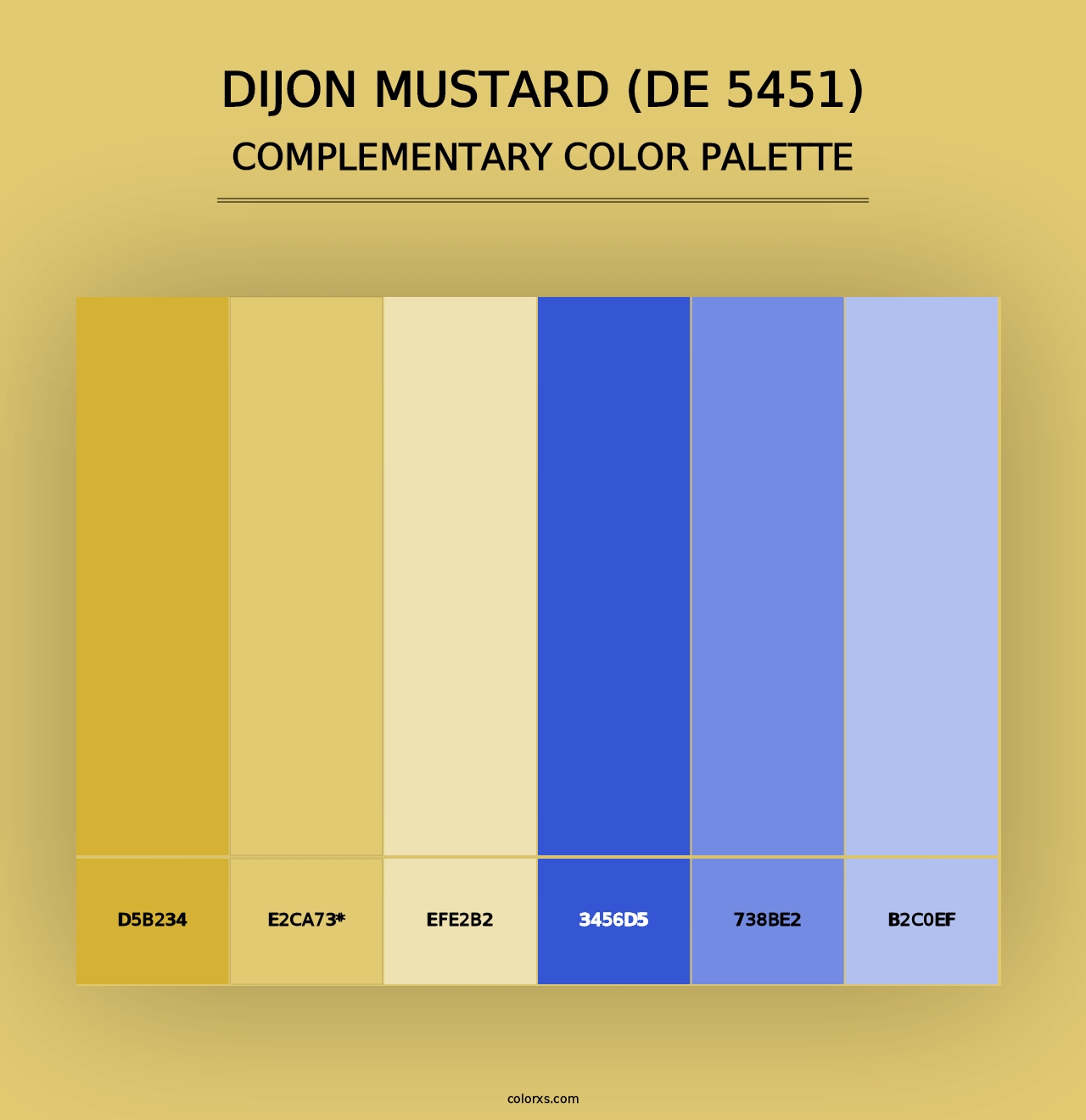 Dijon Mustard (DE 5451) - Complementary Color Palette