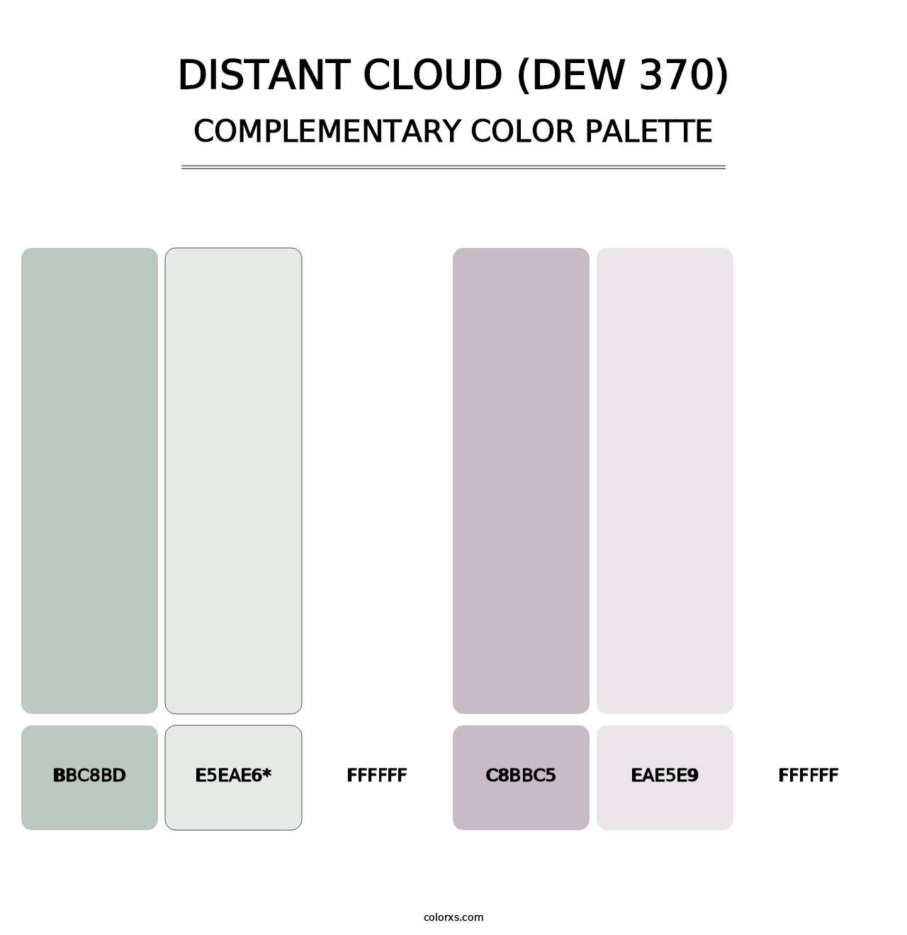 Distant Cloud (DEW 370) - Complementary Color Palette