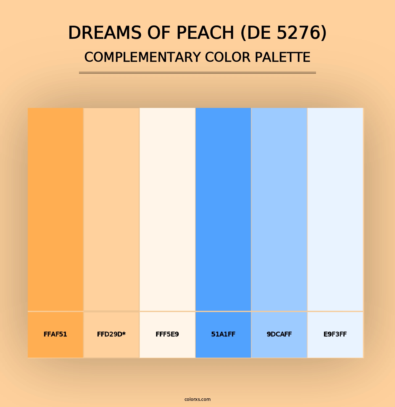 Dreams of Peach (DE 5276) - Complementary Color Palette