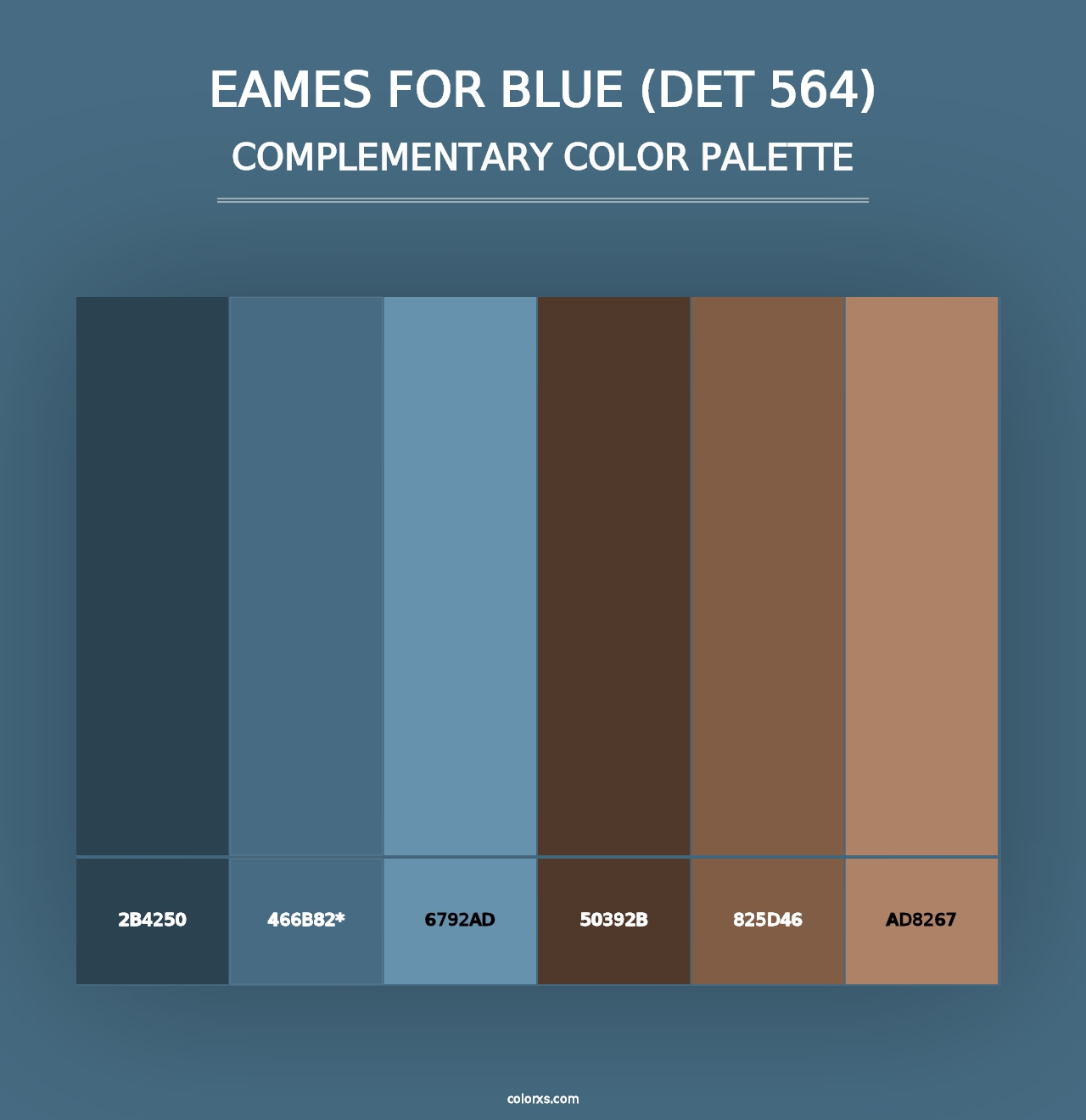 Eames for Blue (DET 564) - Complementary Color Palette