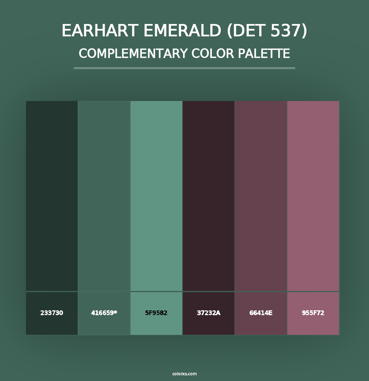 Earhart Emerald (DET 537) - Complementary Color Palette