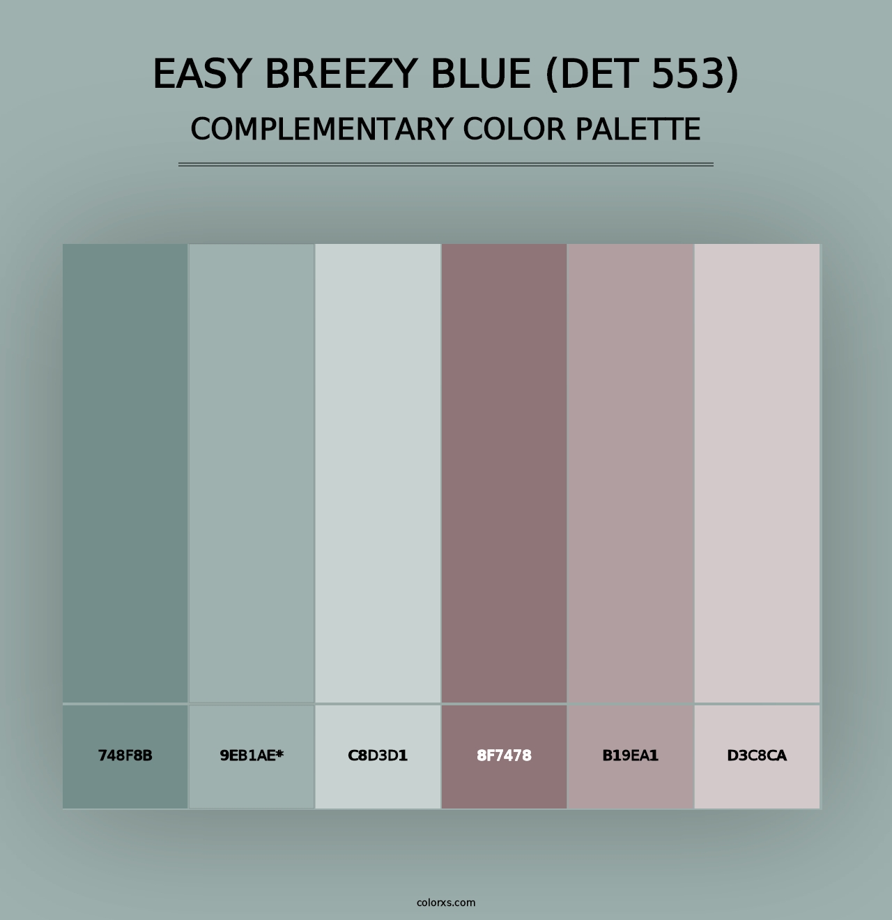 Easy Breezy Blue (DET 553) - Complementary Color Palette