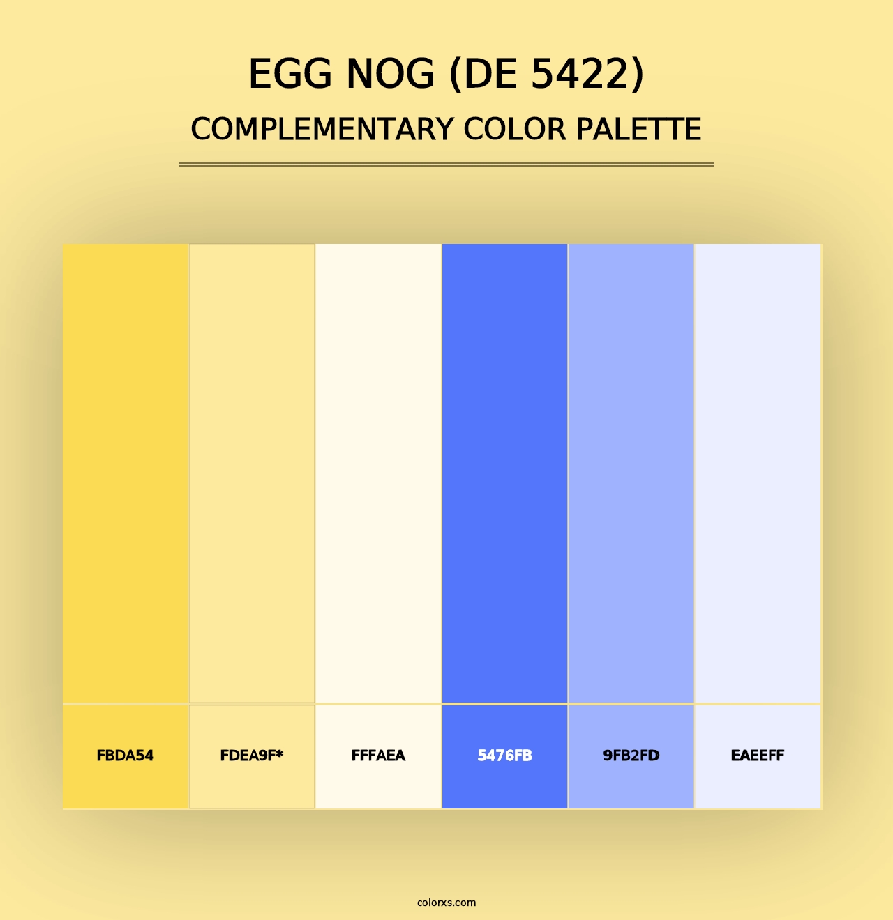 Egg Nog (DE 5422) - Complementary Color Palette