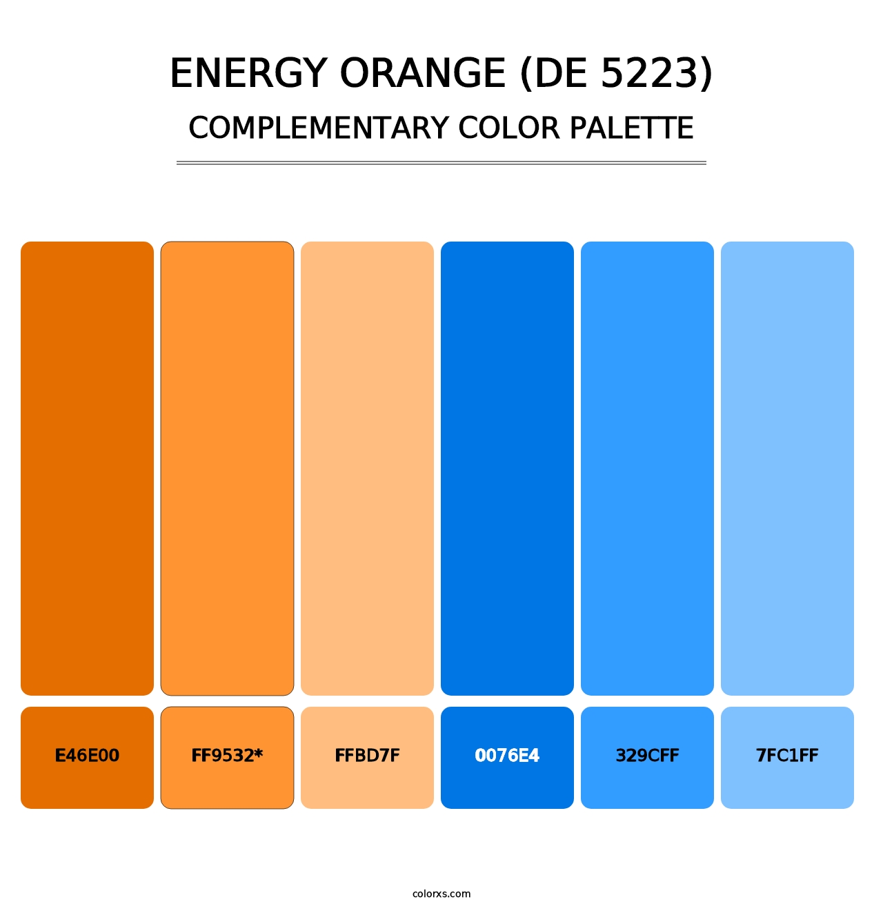 Energy Orange (DE 5223) - Complementary Color Palette