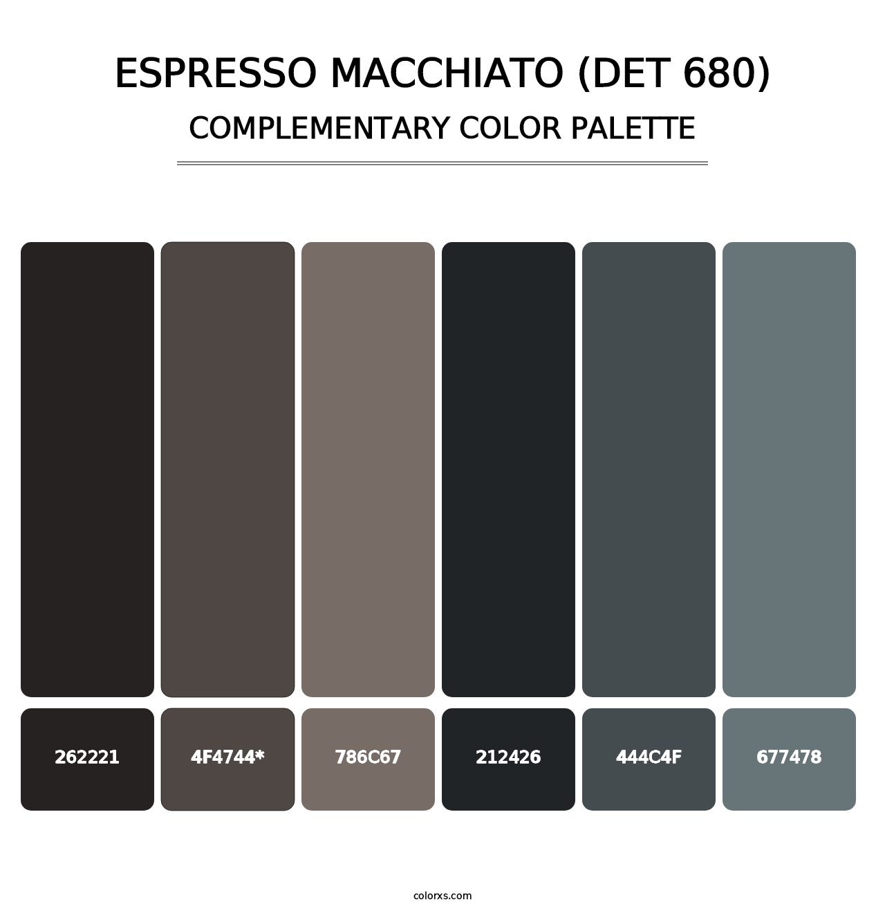 Espresso Macchiato (DET 680) - Complementary Color Palette