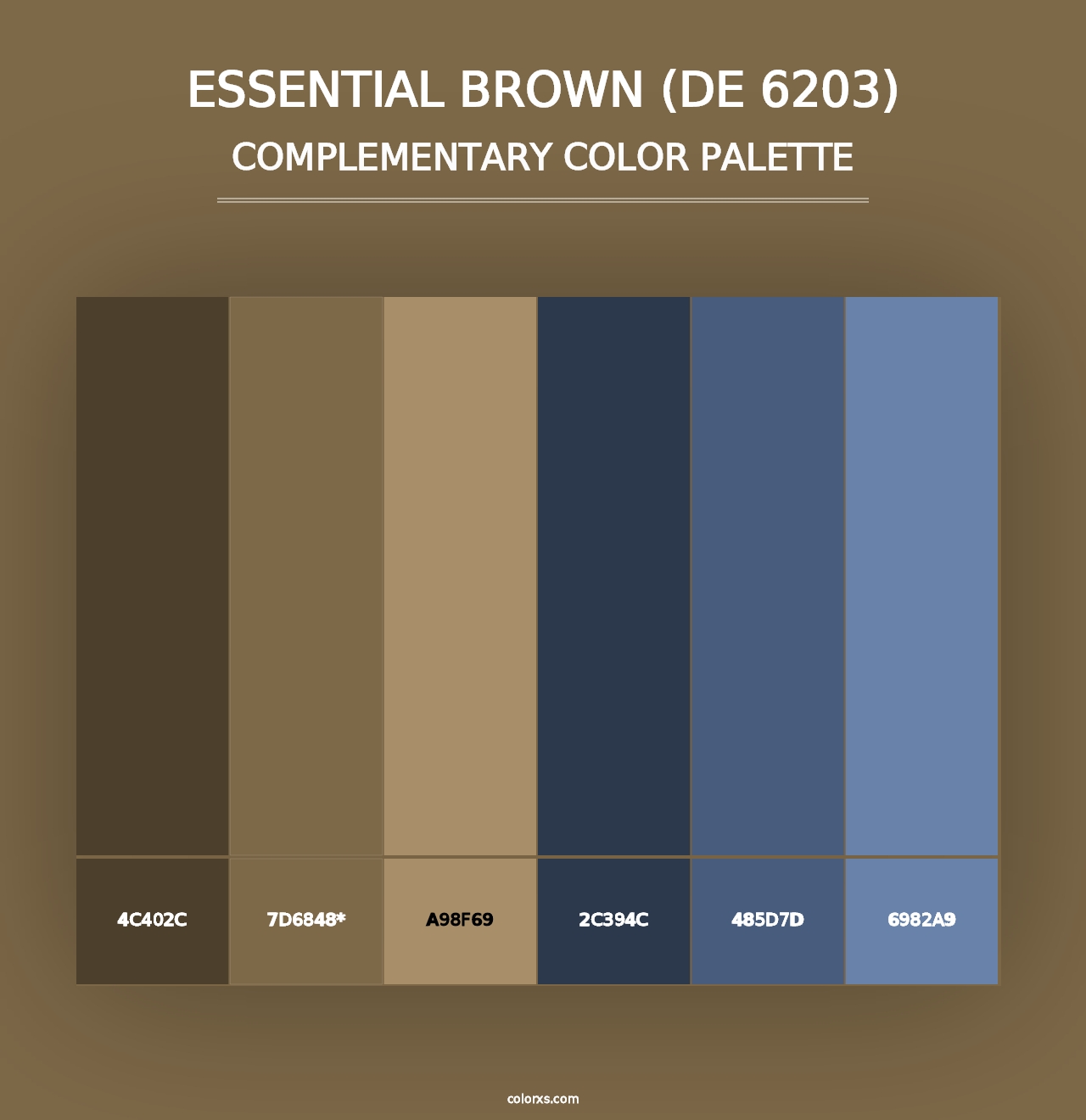 Essential Brown (DE 6203) - Complementary Color Palette