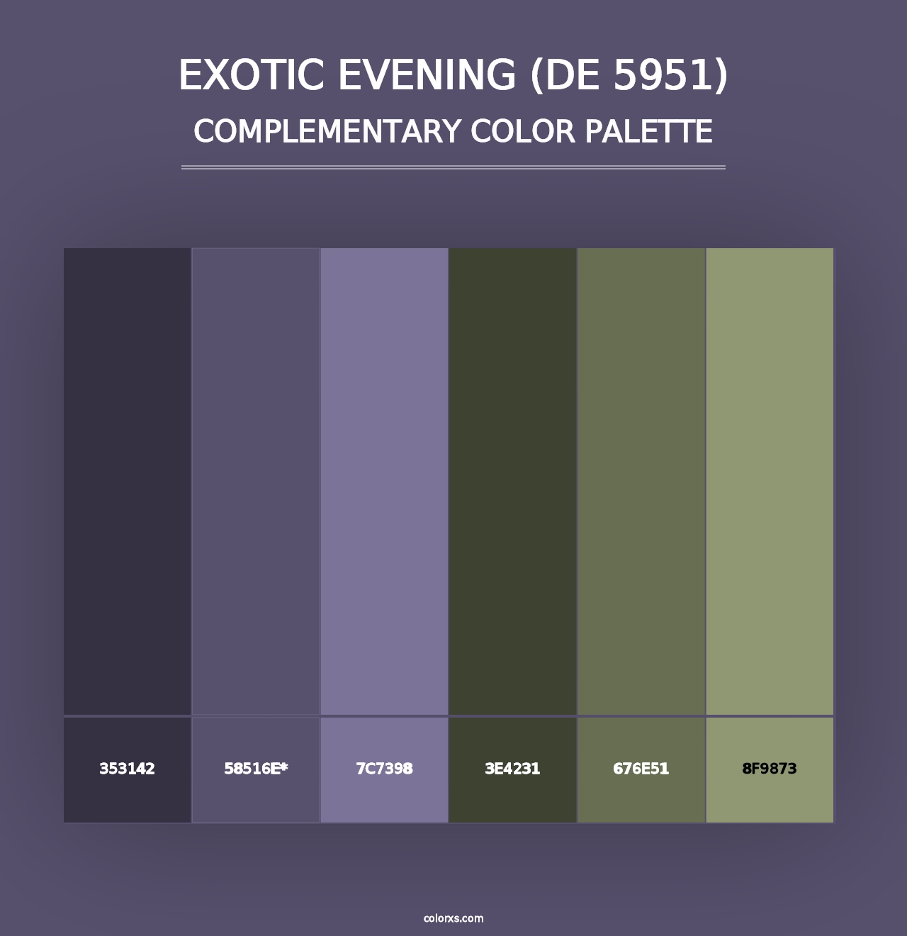 Exotic Evening (DE 5951) - Complementary Color Palette