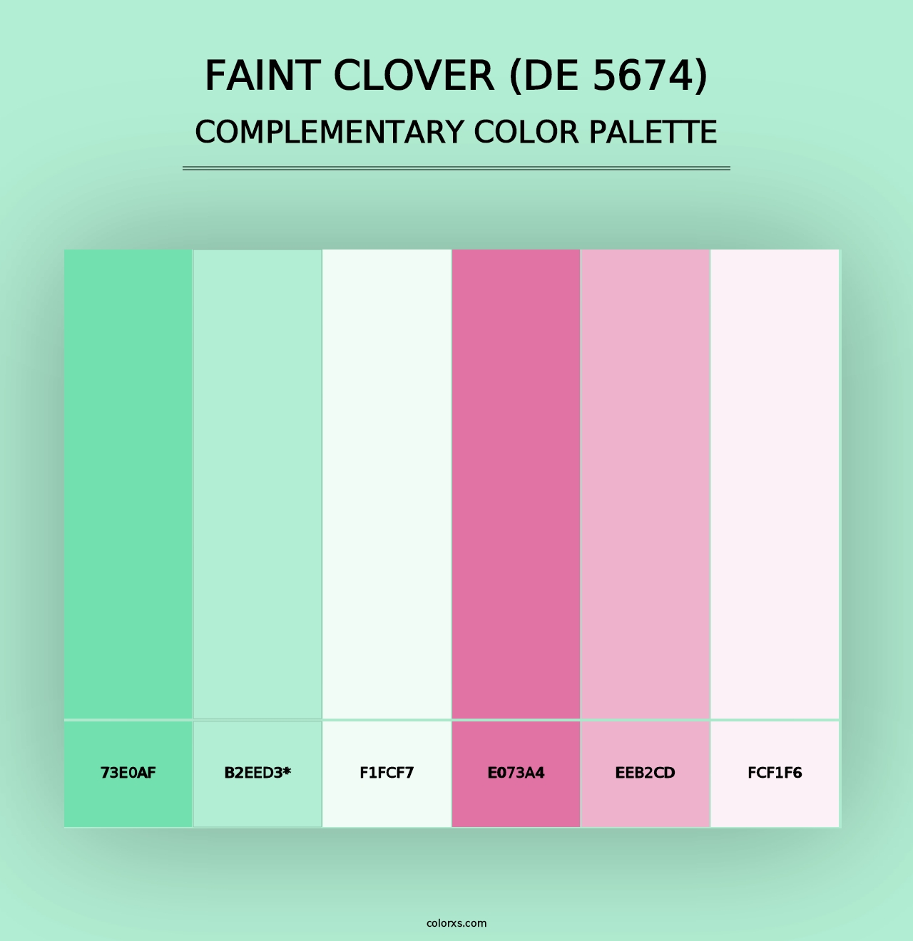 Faint Clover (DE 5674) - Complementary Color Palette