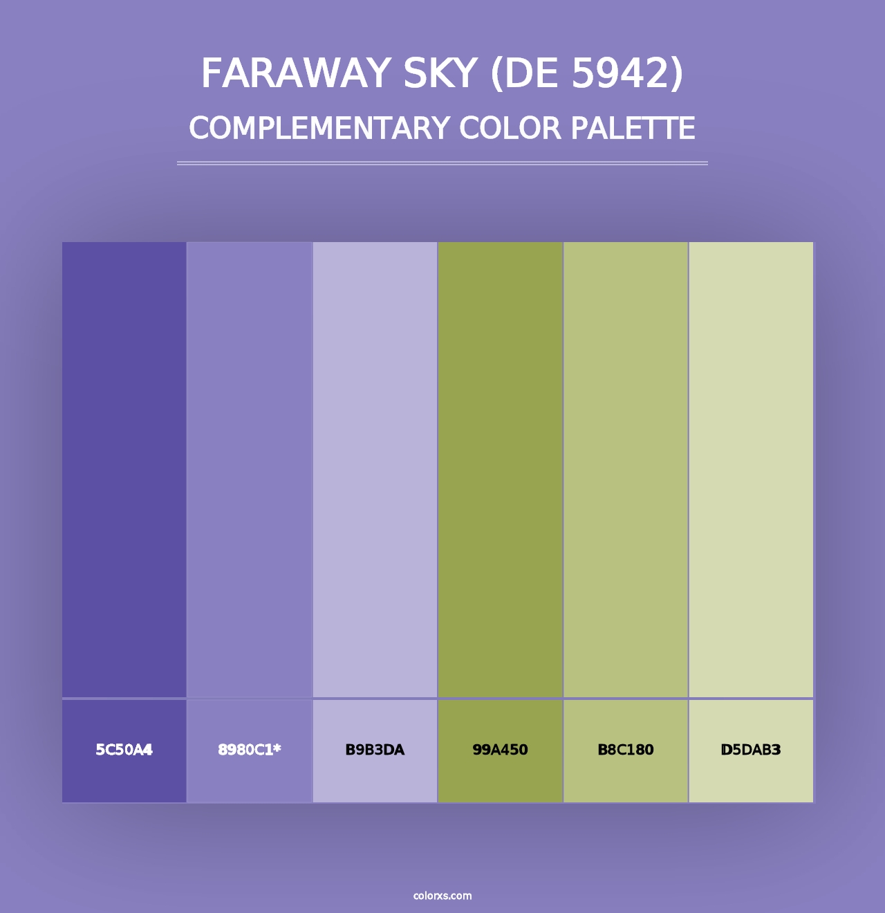 Faraway Sky (DE 5942) - Complementary Color Palette