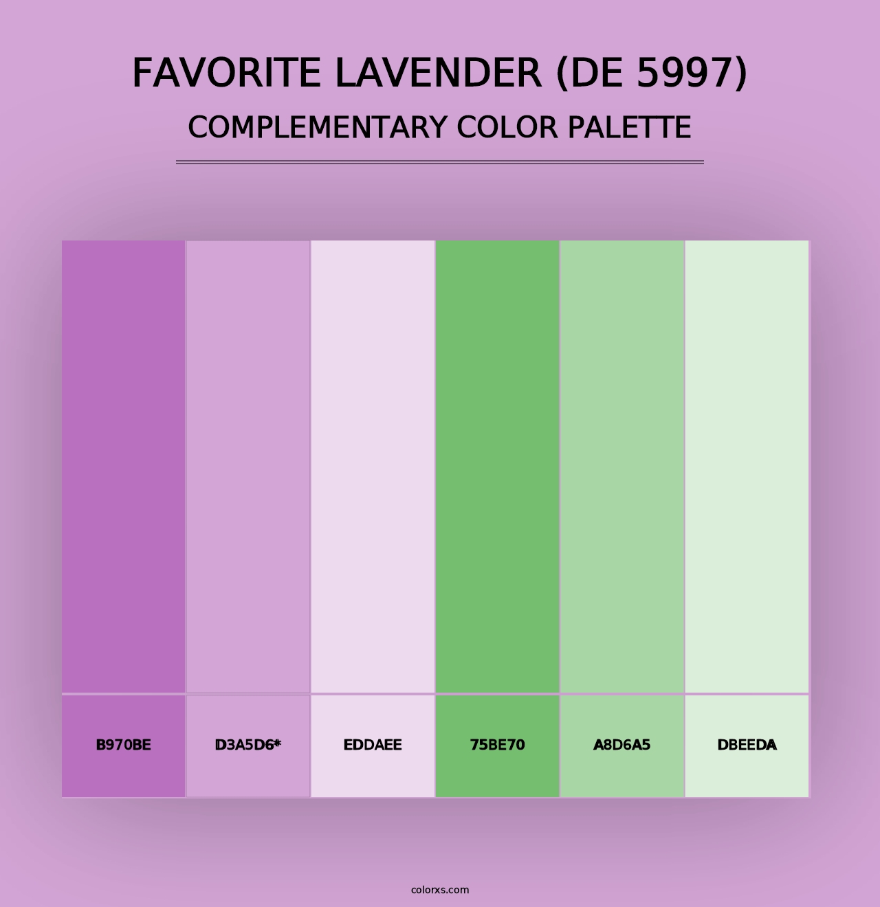 Favorite Lavender (DE 5997) - Complementary Color Palette