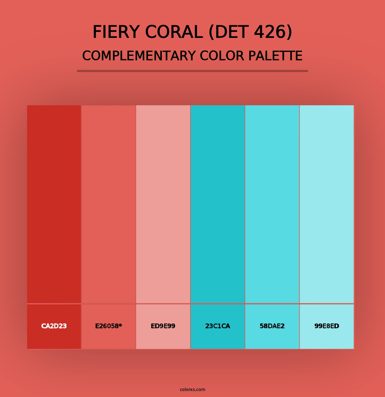 Fiery Coral (DET 426) - Complementary Color Palette