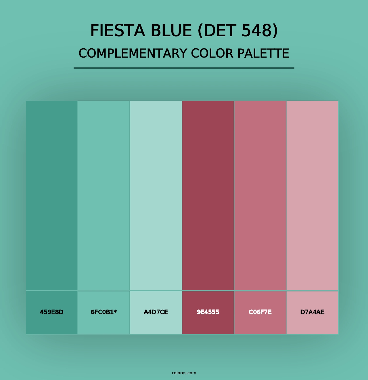 Fiesta Blue (DET 548) - Complementary Color Palette