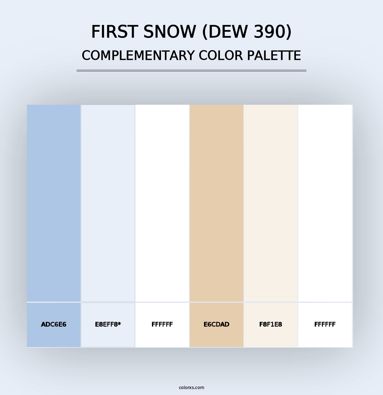 First Snow (DEW 390) - Complementary Color Palette