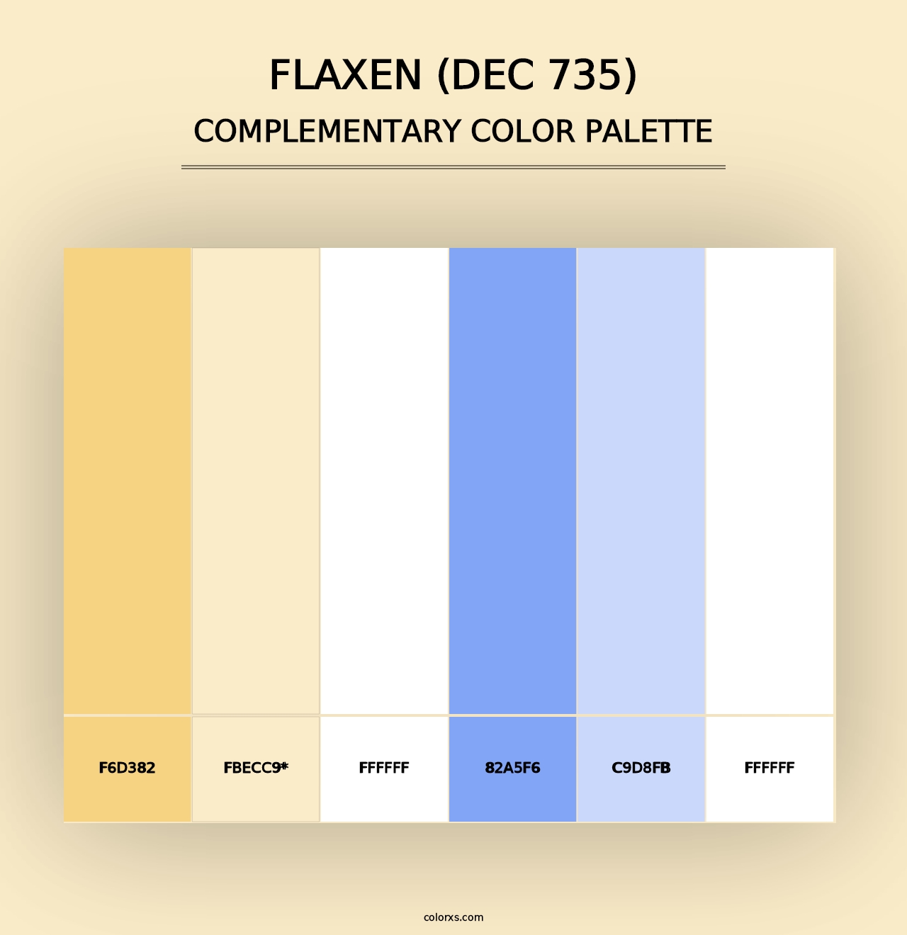 Flaxen (DEC 735) - Complementary Color Palette