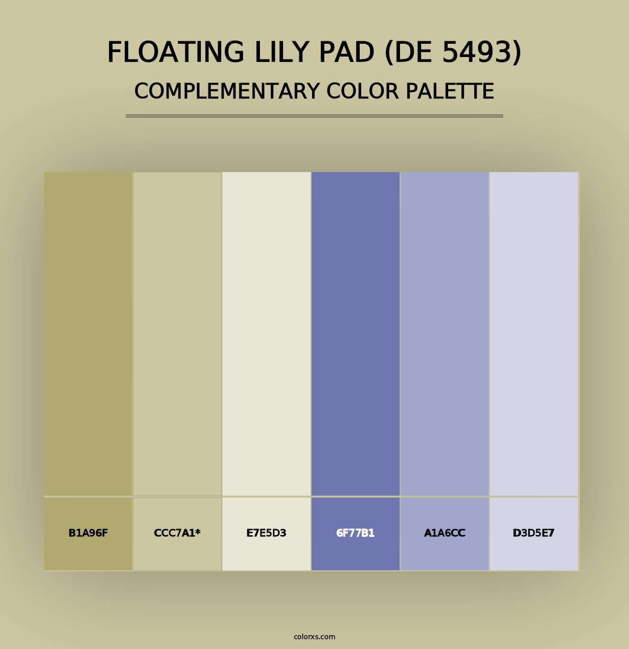 Floating Lily Pad (DE 5493) - Complementary Color Palette