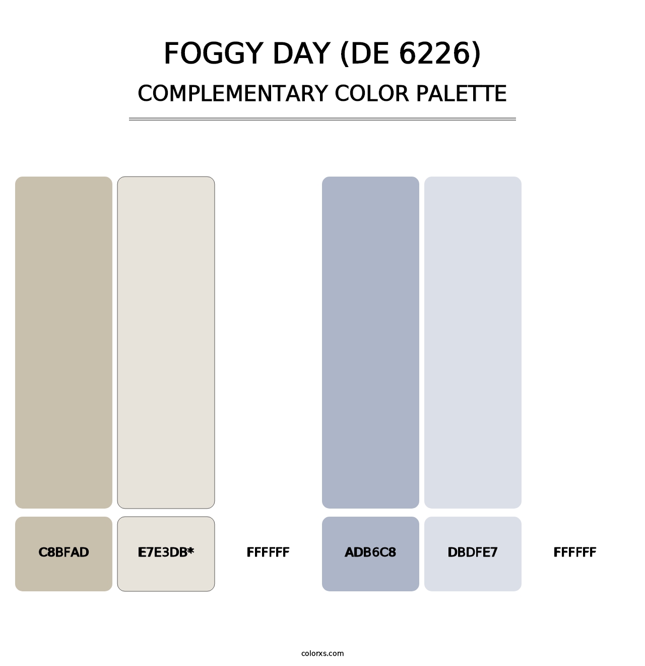 Foggy Day (DE 6226) - Complementary Color Palette