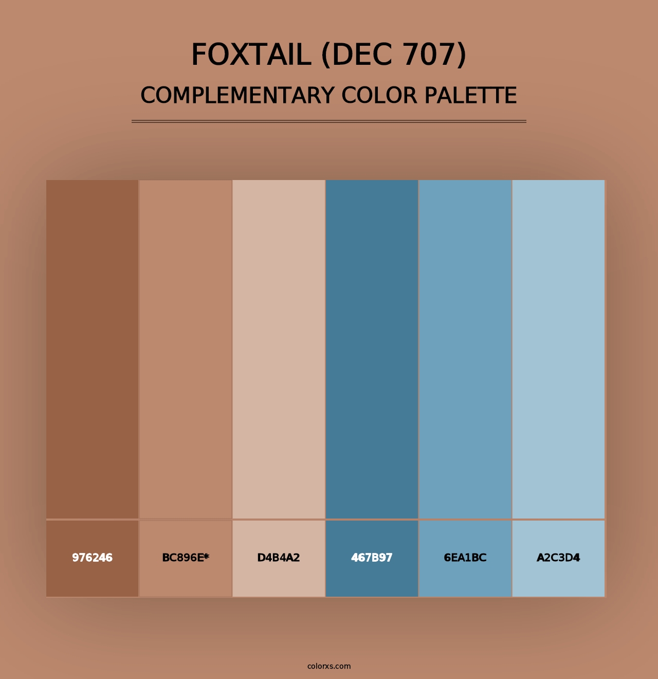 Foxtail (DEC 707) - Complementary Color Palette