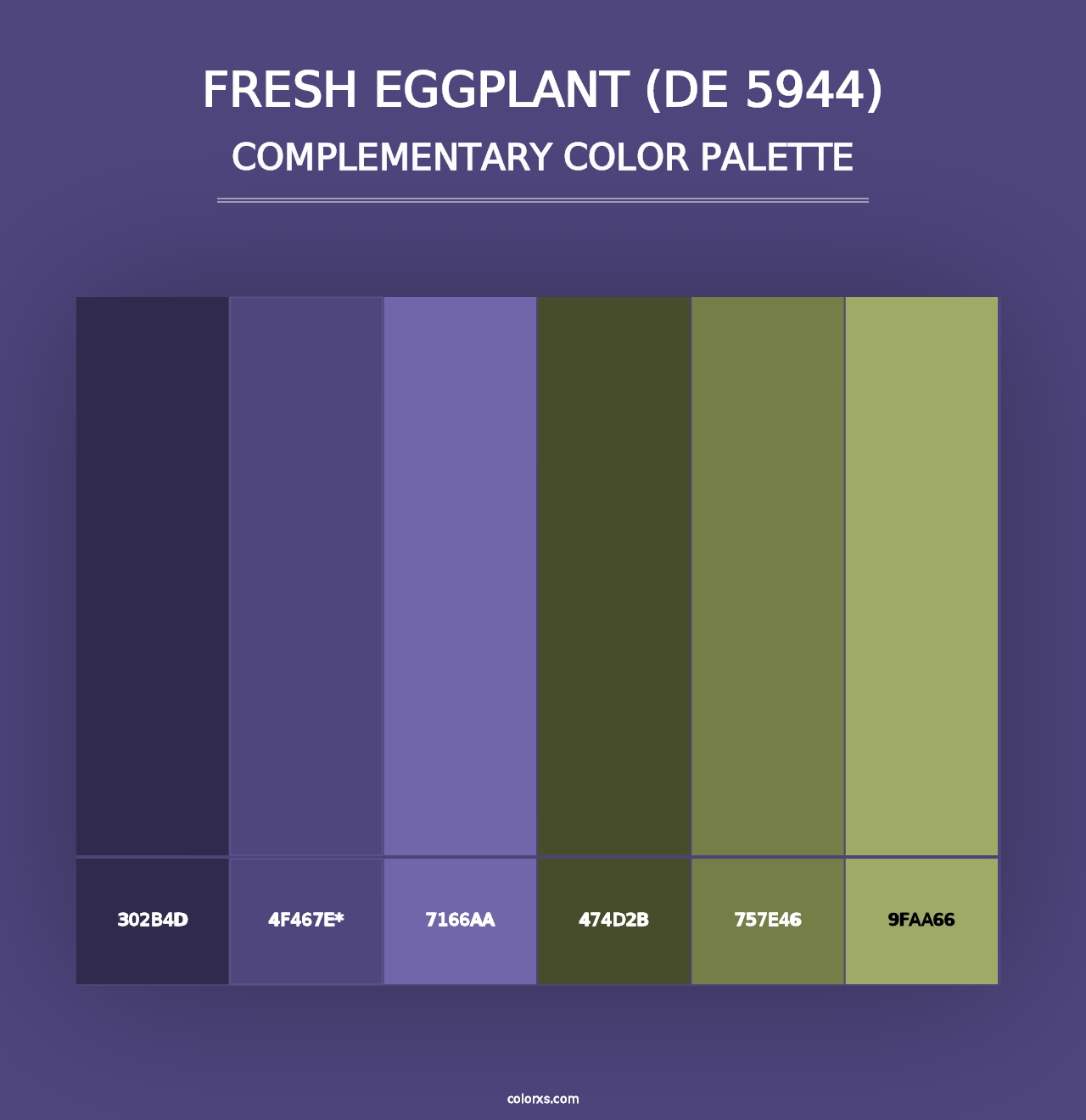 Fresh Eggplant (DE 5944) - Complementary Color Palette