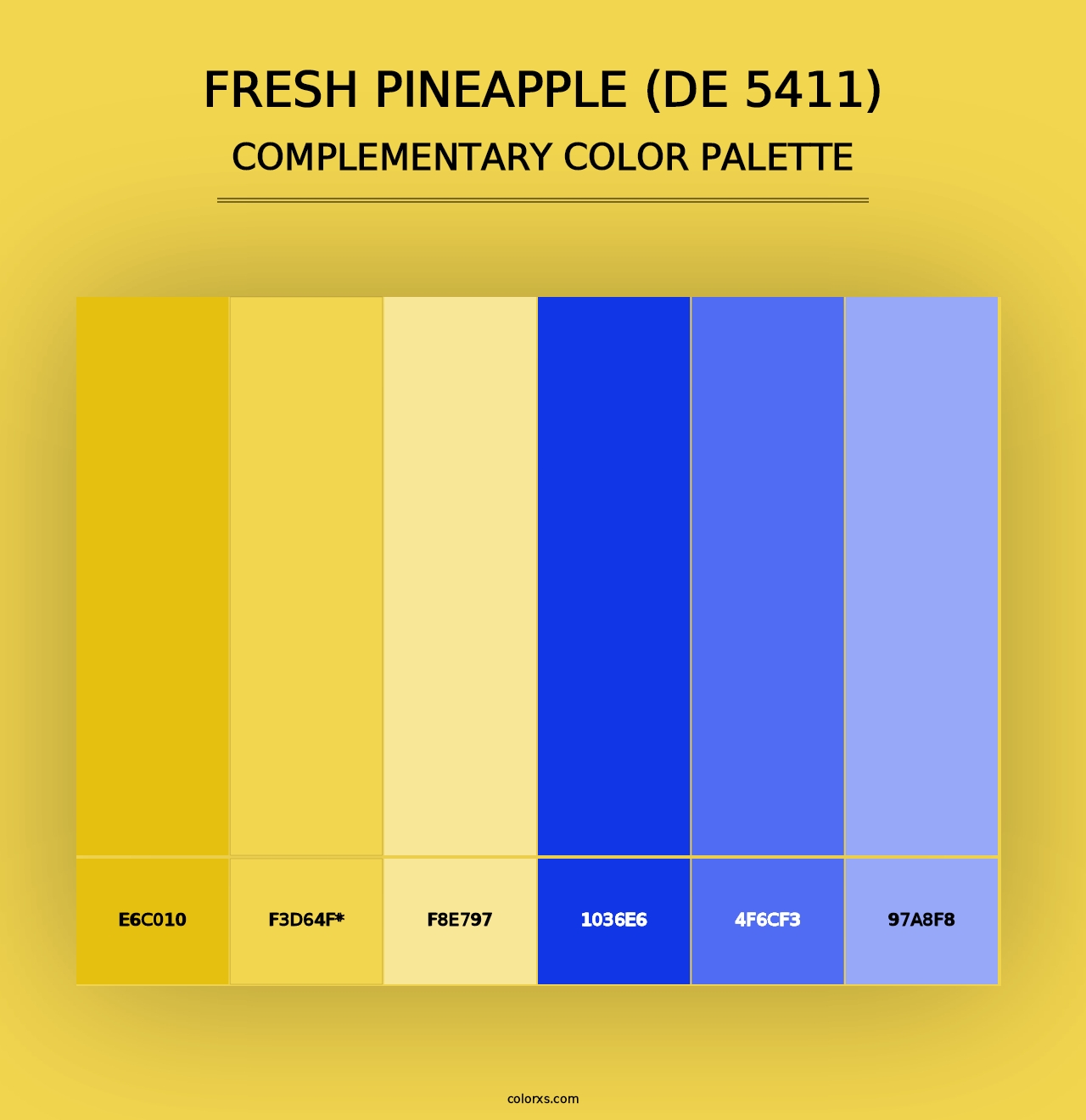 Fresh Pineapple (DE 5411) - Complementary Color Palette