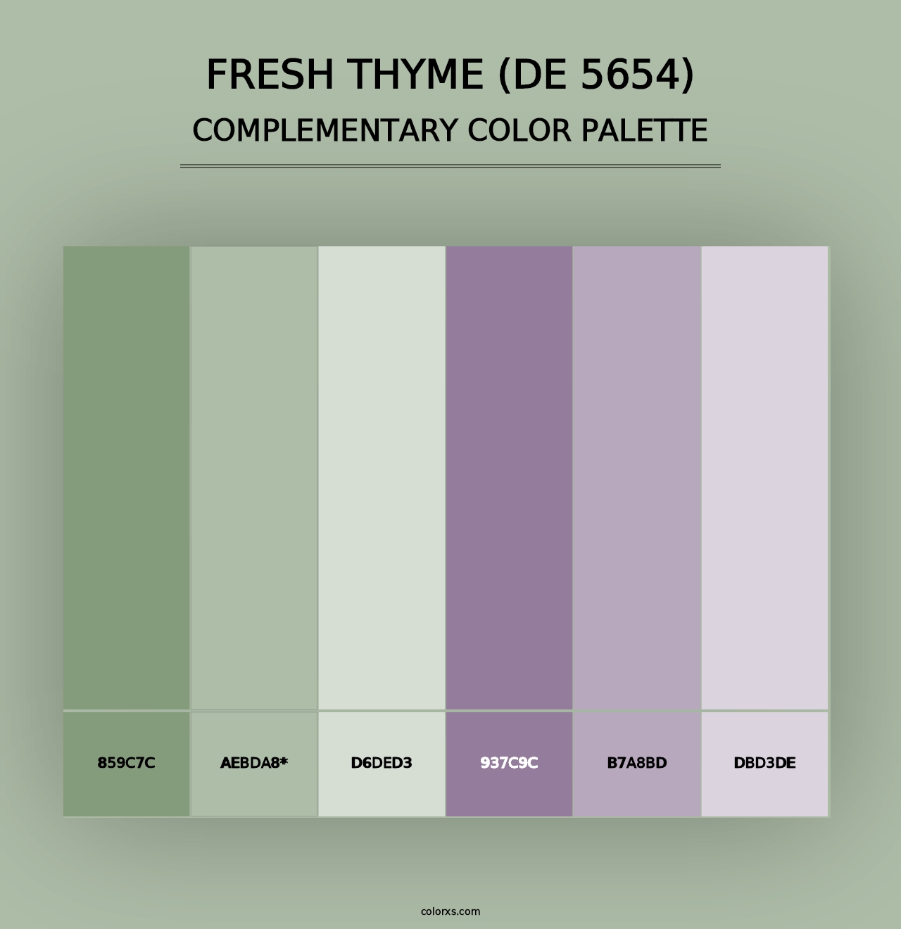 Fresh Thyme (DE 5654) - Complementary Color Palette