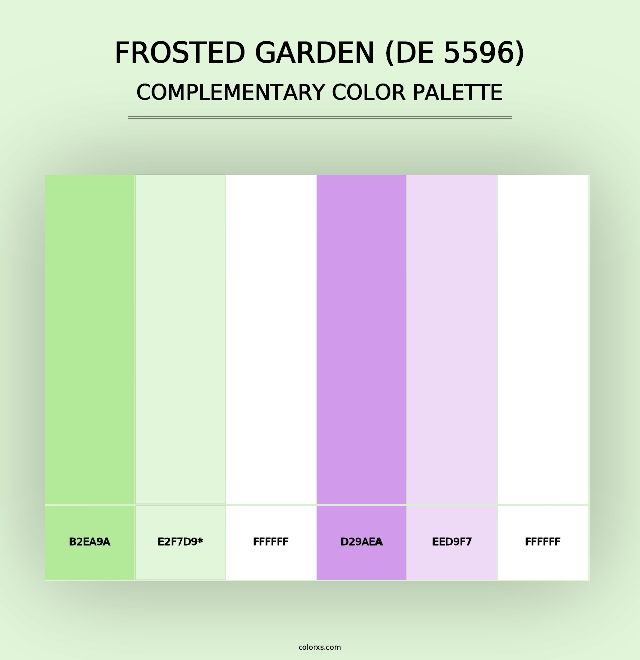 Frosted Garden (DE 5596) - Complementary Color Palette