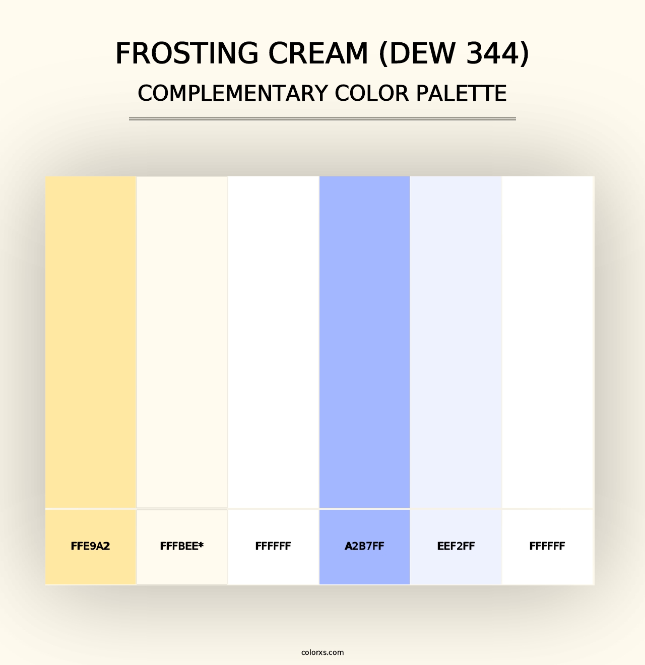 Frosting Cream (DEW 344) - Complementary Color Palette