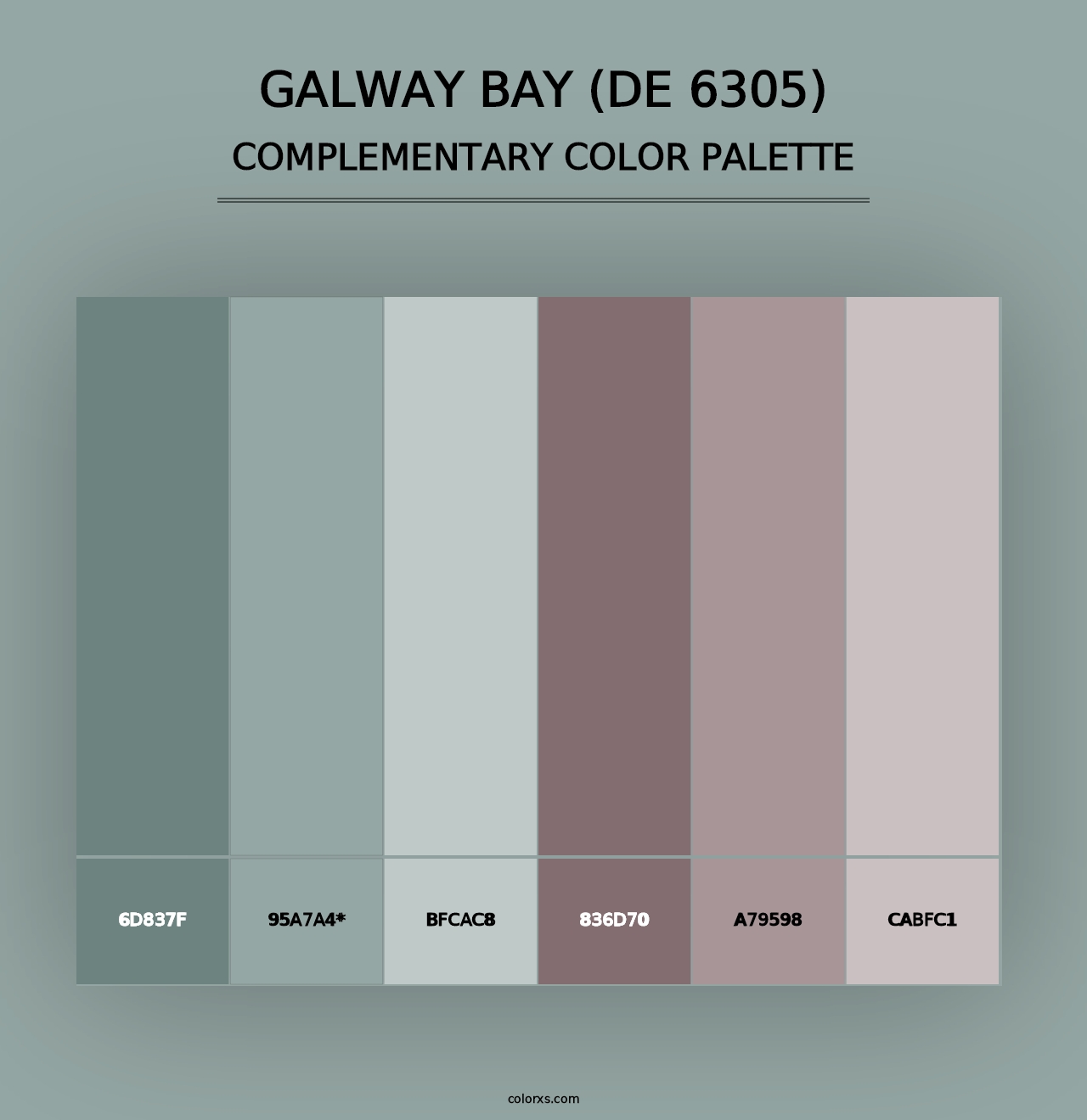 Galway Bay (DE 6305) - Complementary Color Palette