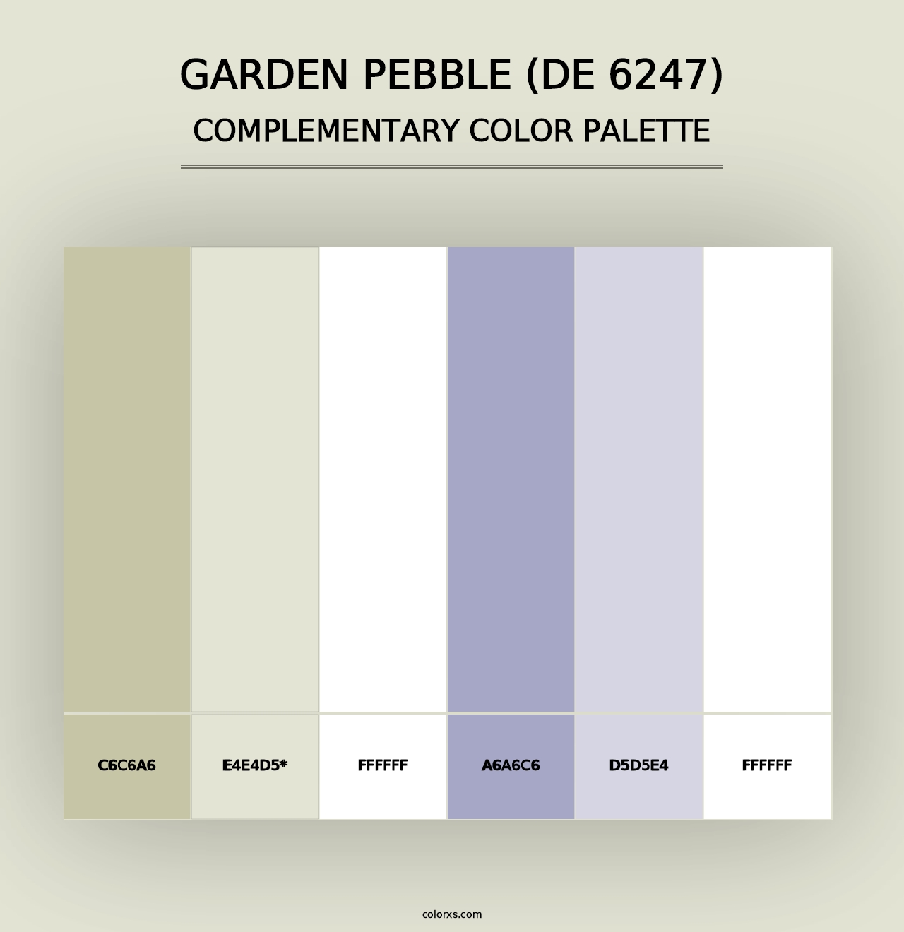 Garden Pebble (DE 6247) - Complementary Color Palette