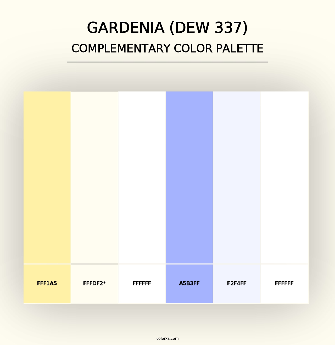 Gardenia (DEW 337) - Complementary Color Palette