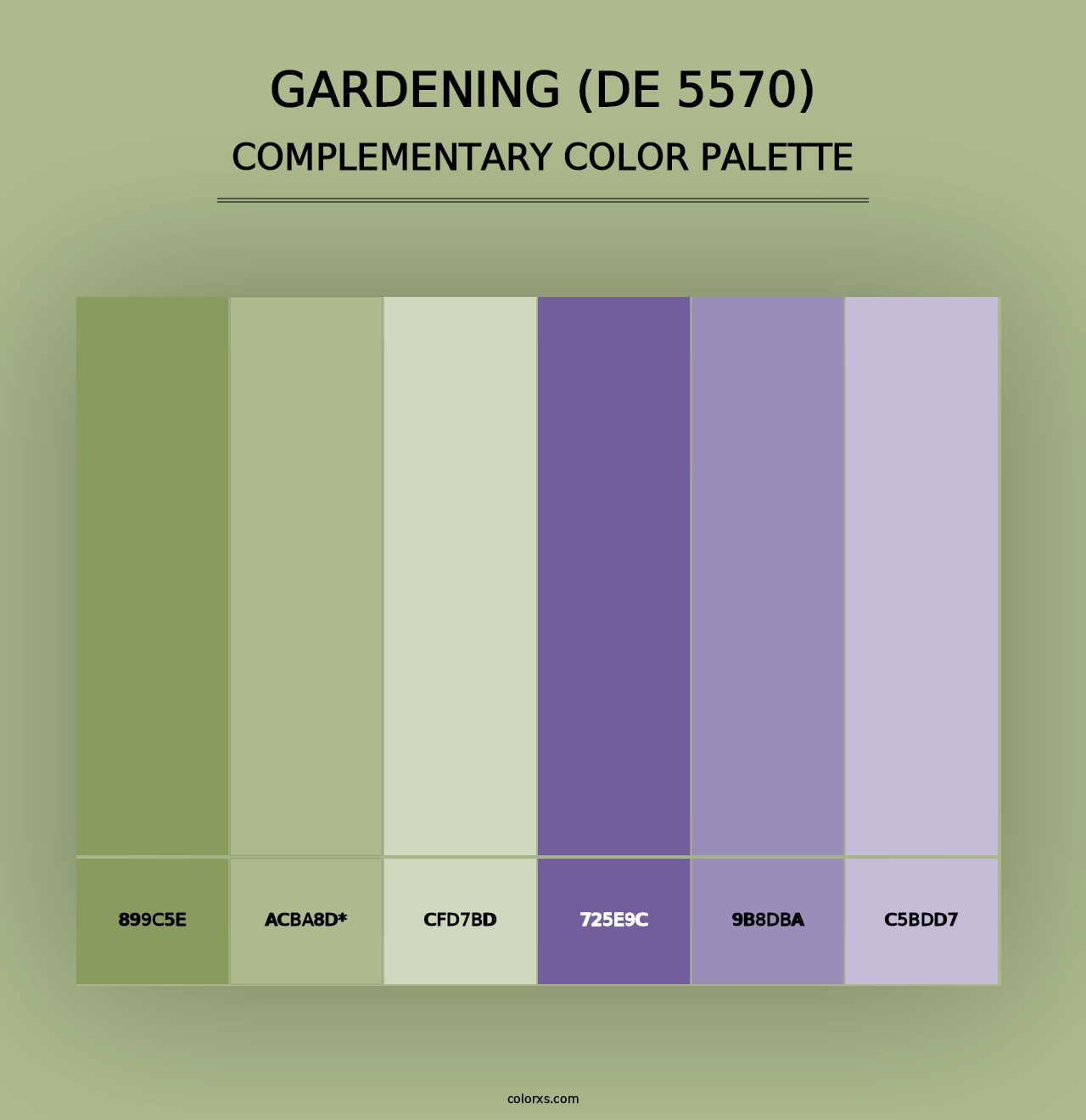 Gardening (DE 5570) - Complementary Color Palette