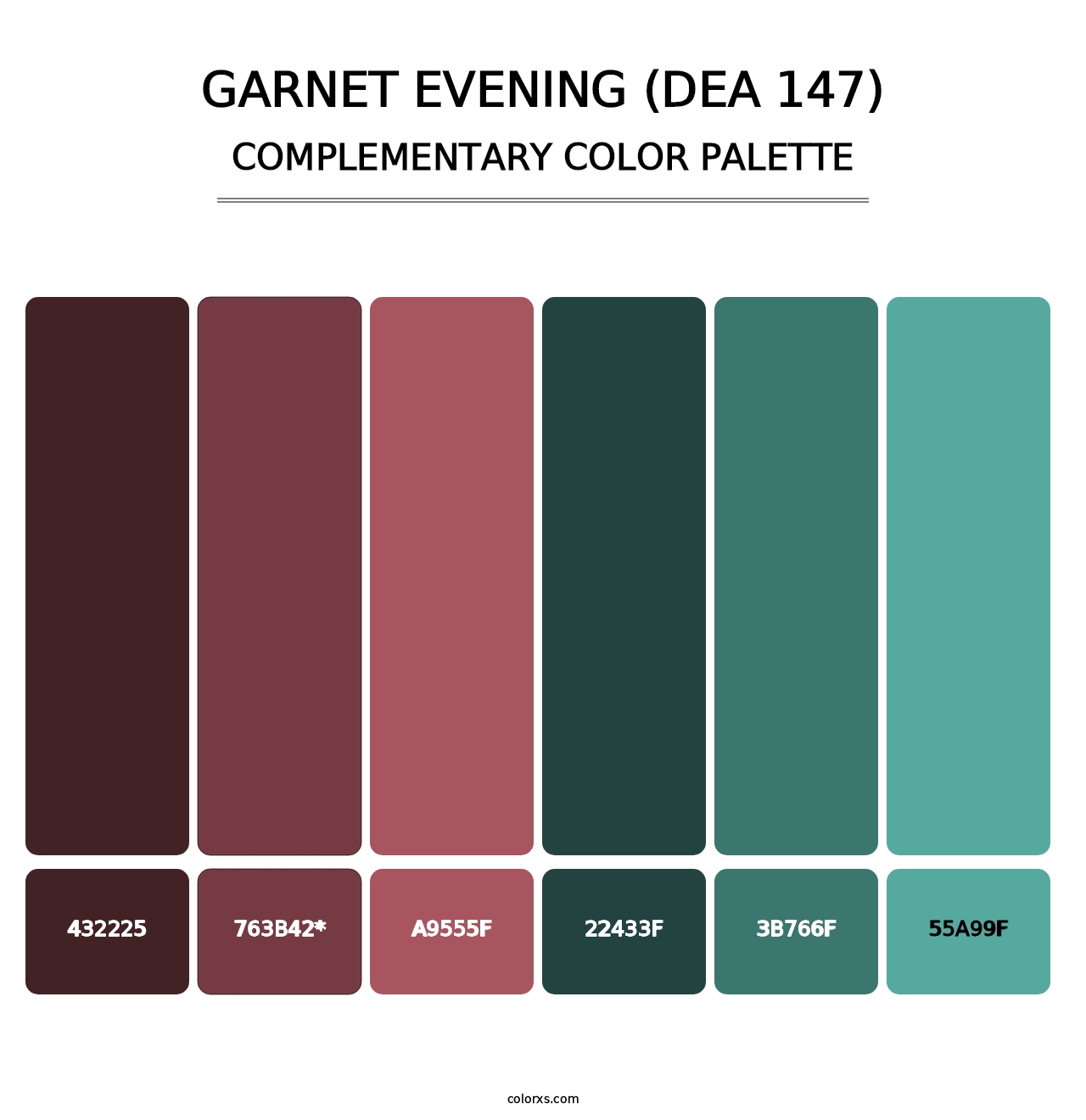 Garnet Evening (DEA 147) - Complementary Color Palette