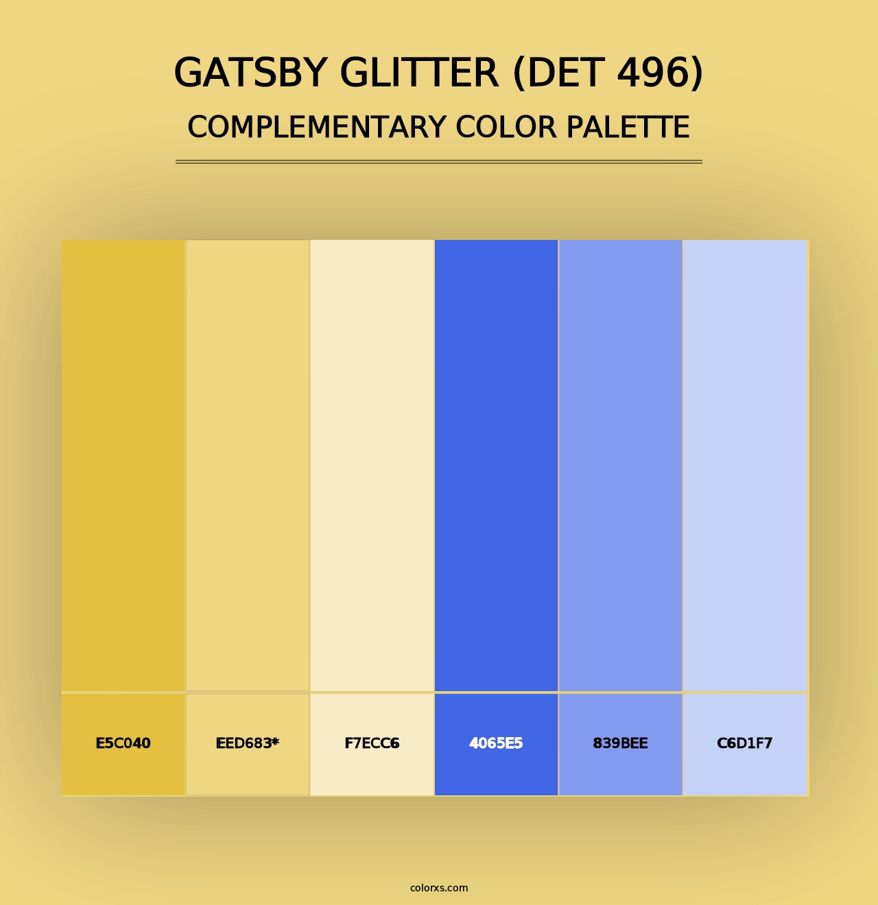 Gatsby Glitter (DET 496) - Complementary Color Palette