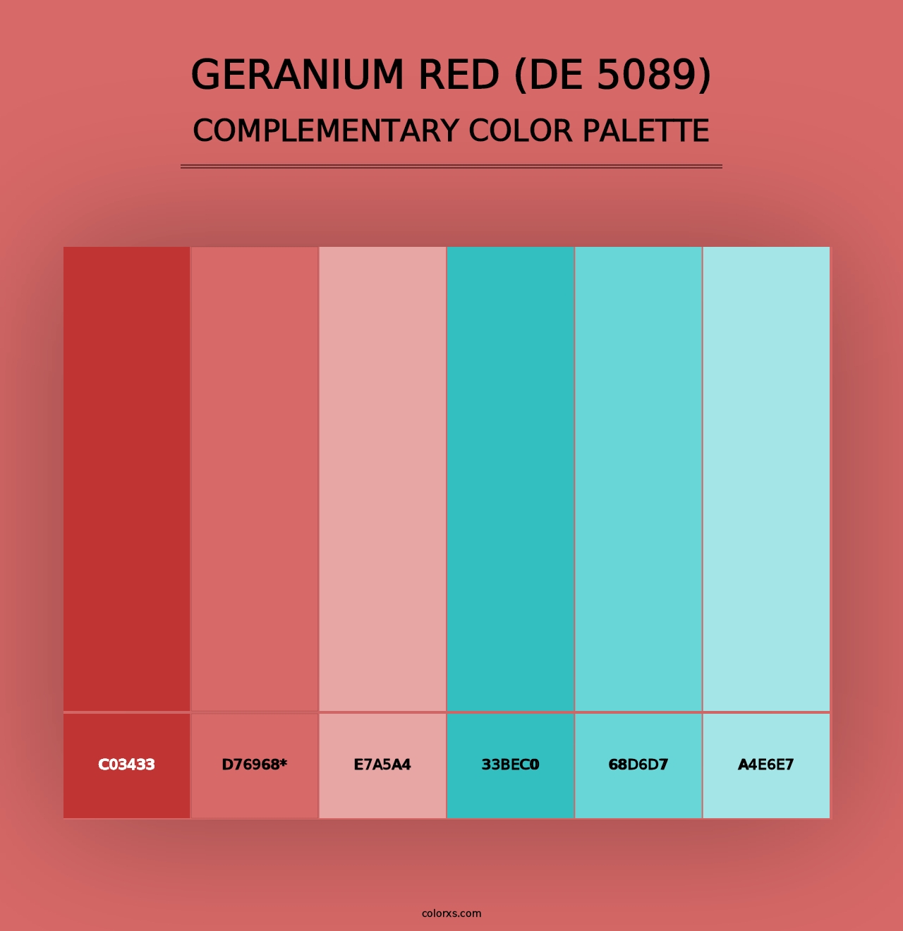 Geranium Red (DE 5089) - Complementary Color Palette