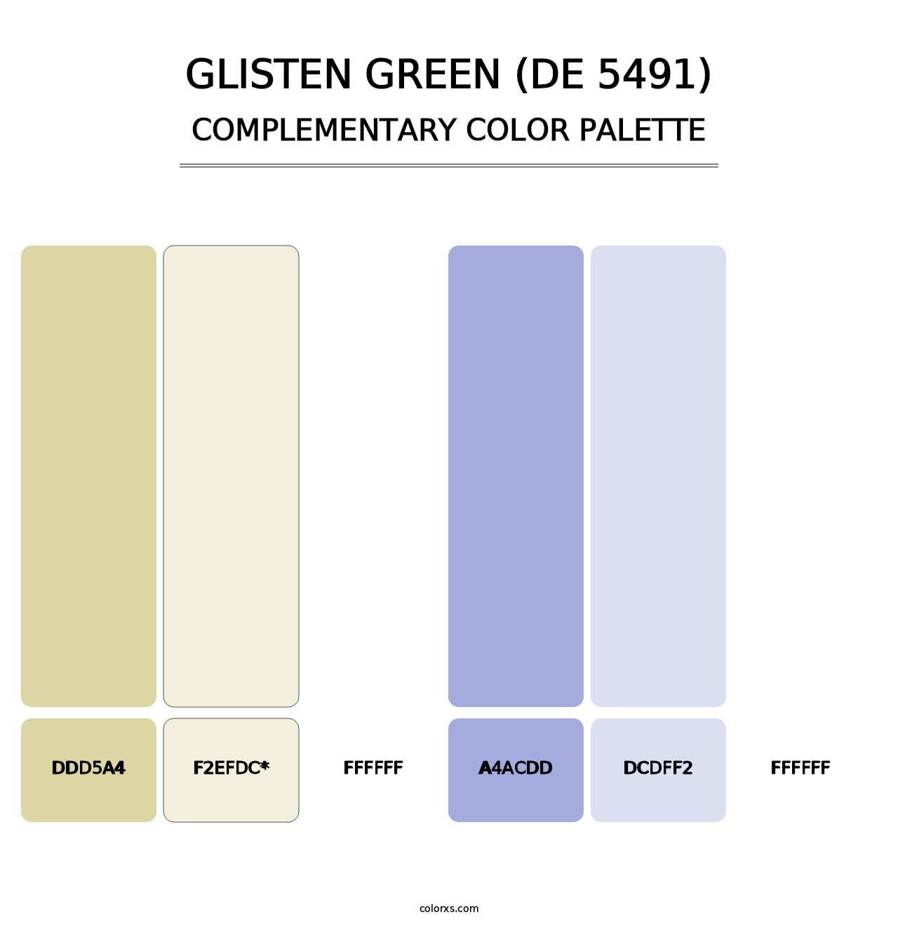 Glisten Green (DE 5491) - Complementary Color Palette