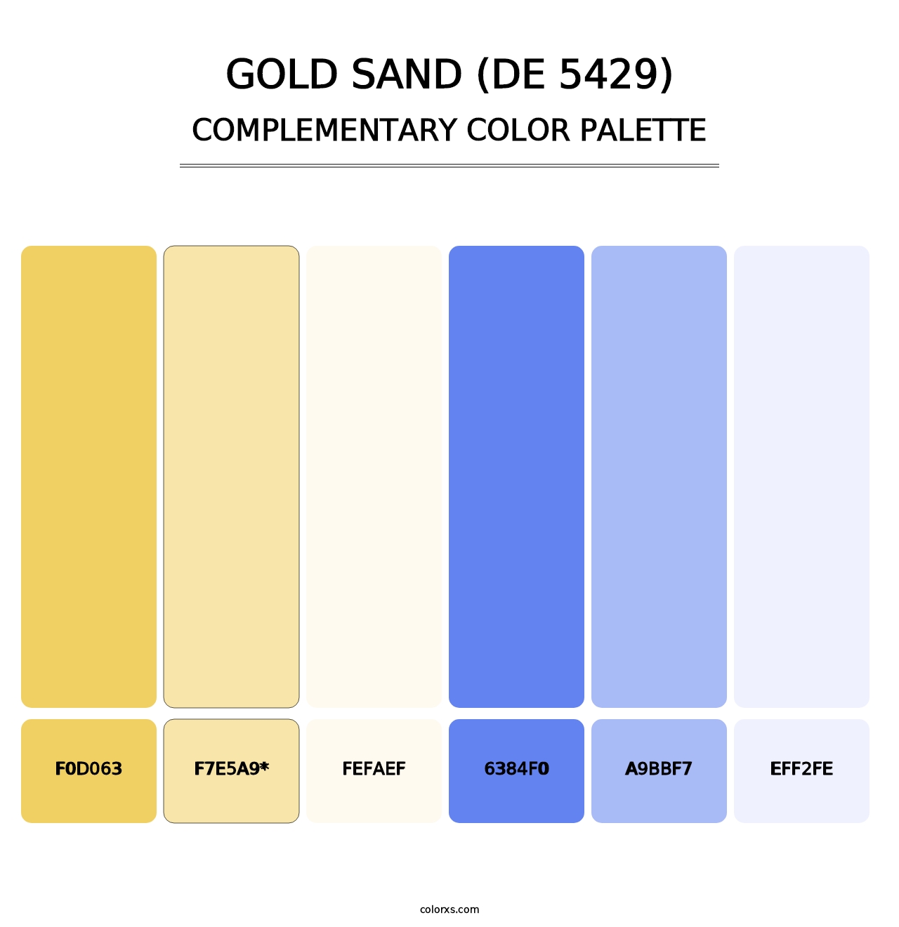 Gold Sand (DE 5429) - Complementary Color Palette