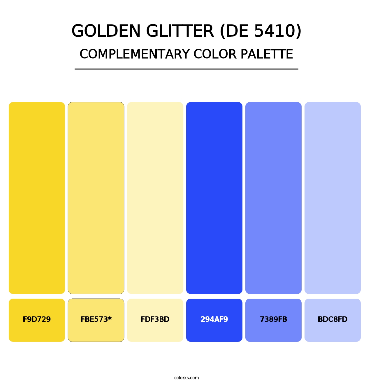 Golden Glitter (DE 5410) - Complementary Color Palette