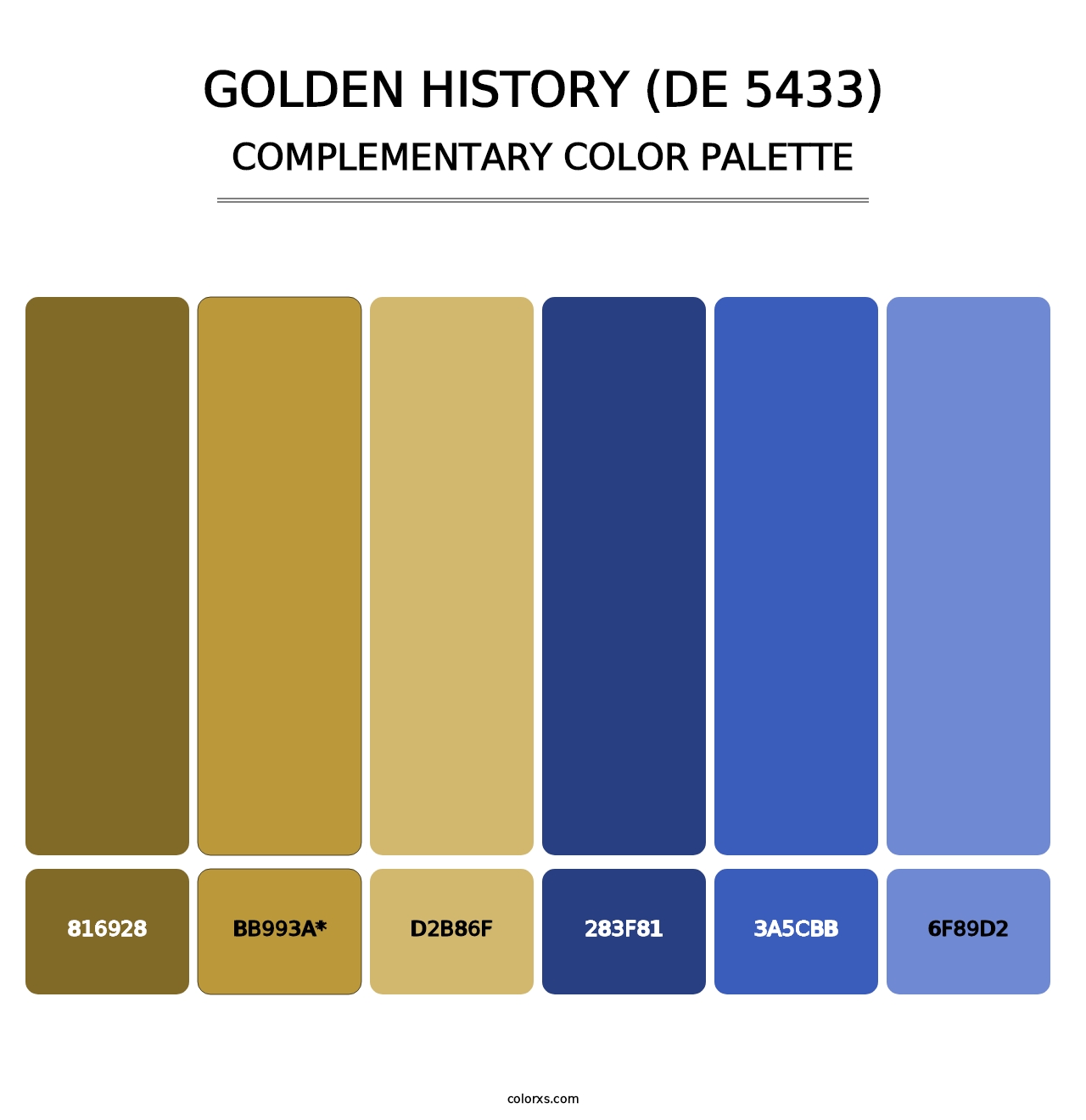 Golden History (DE 5433) - Complementary Color Palette