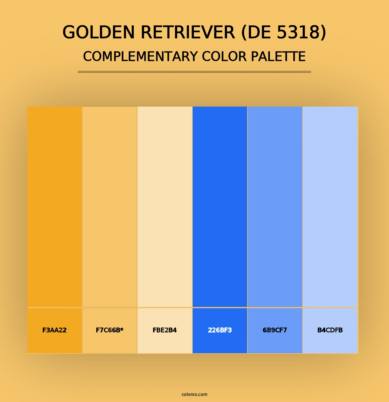 Golden Retriever (DE 5318) - Complementary Color Palette