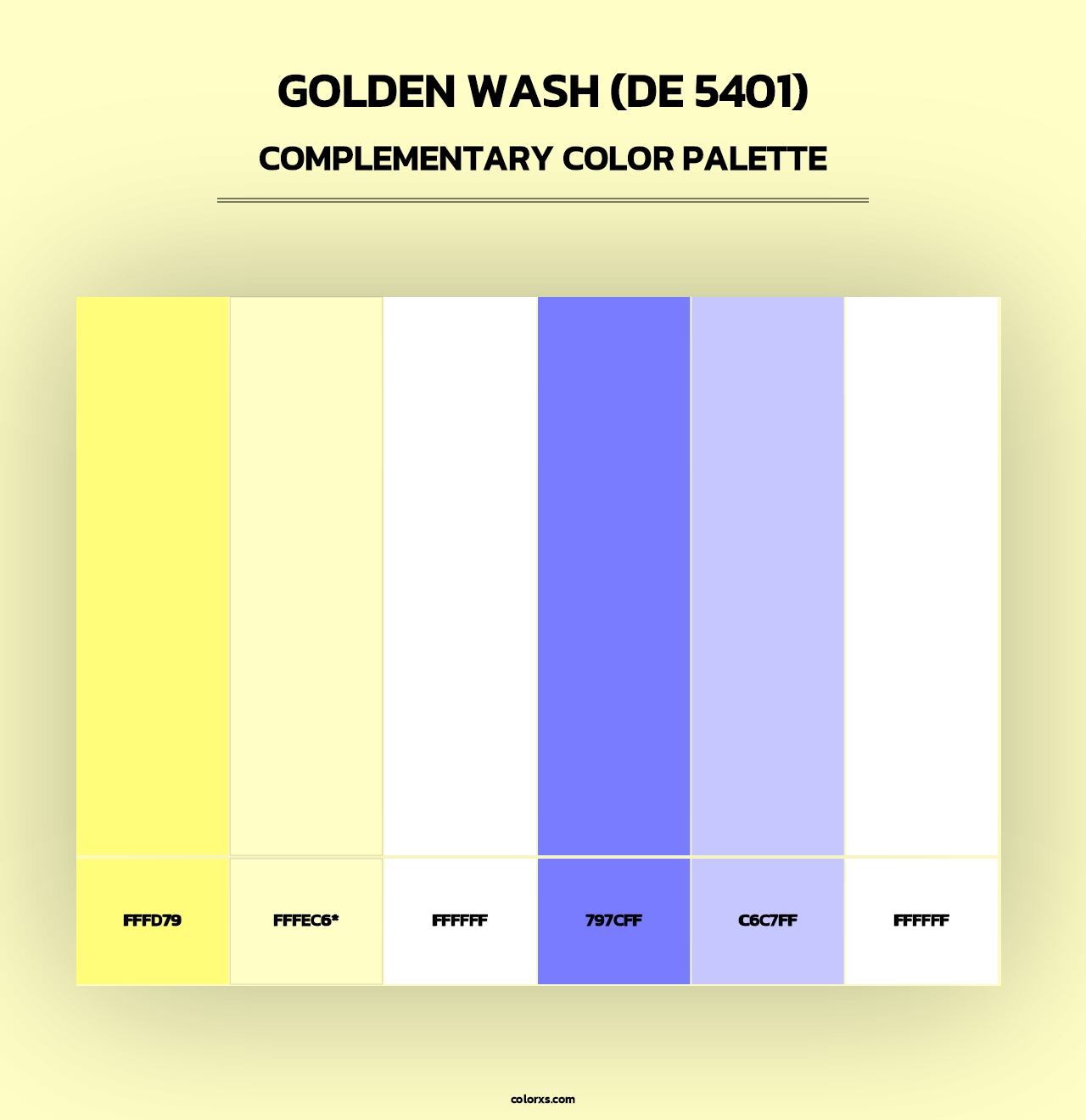 Golden Wash (DE 5401) - Complementary Color Palette