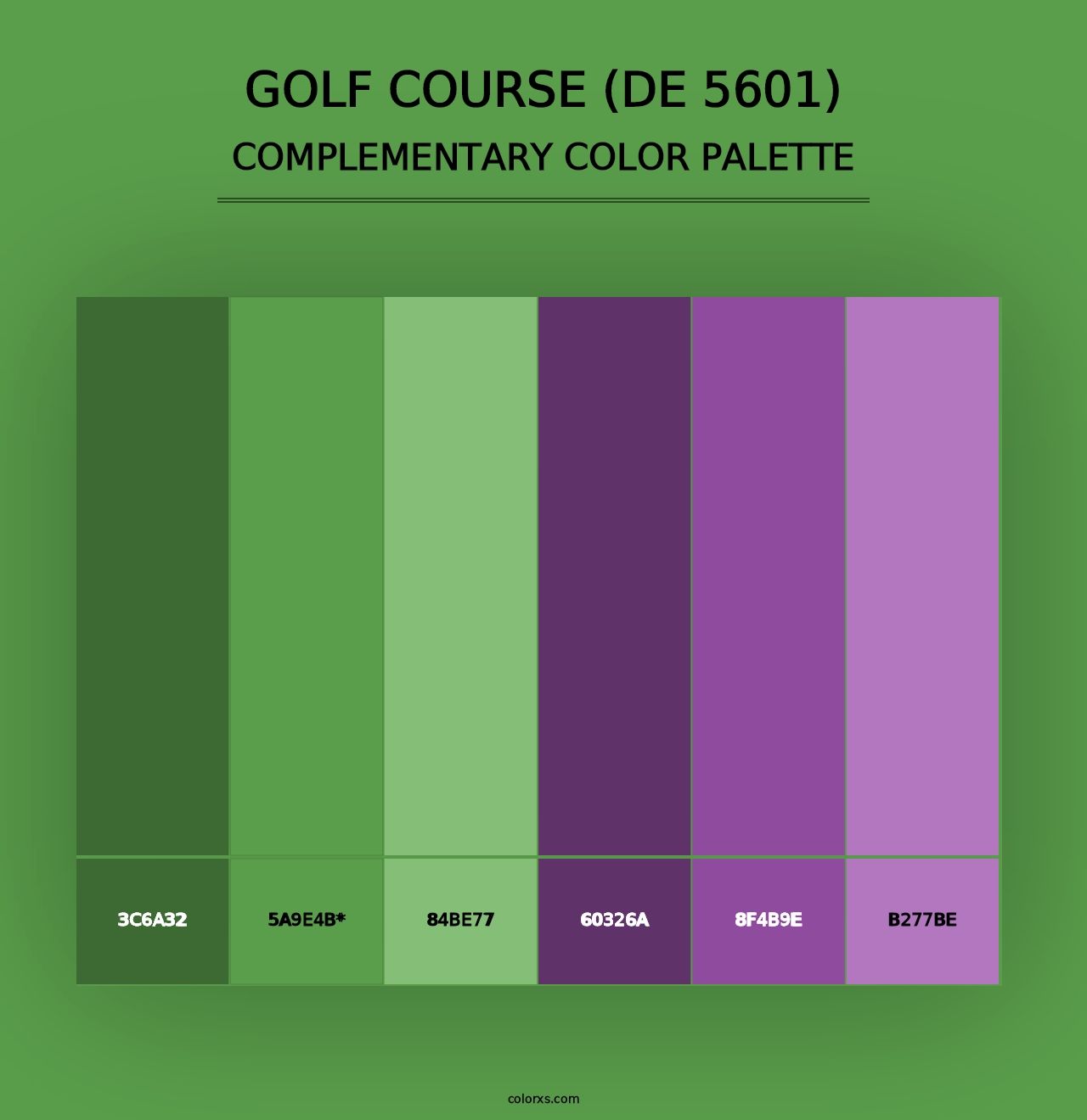 Golf Course (DE 5601) - Complementary Color Palette