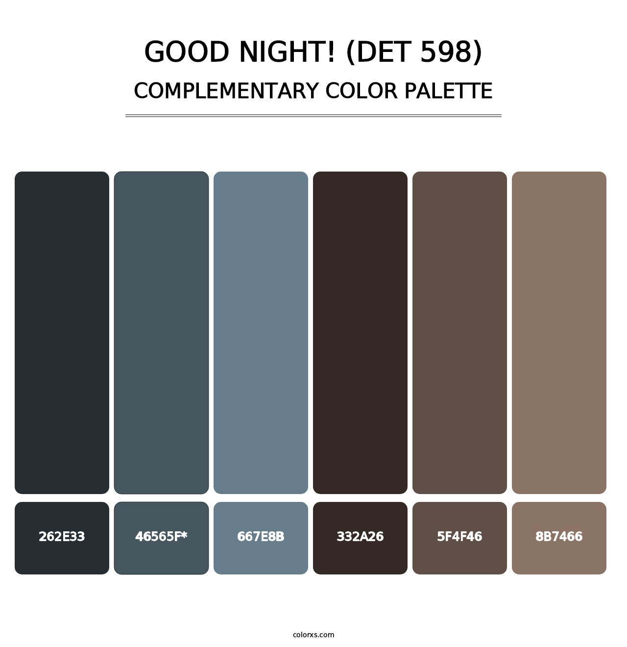 Good Night! (DET 598) - Complementary Color Palette