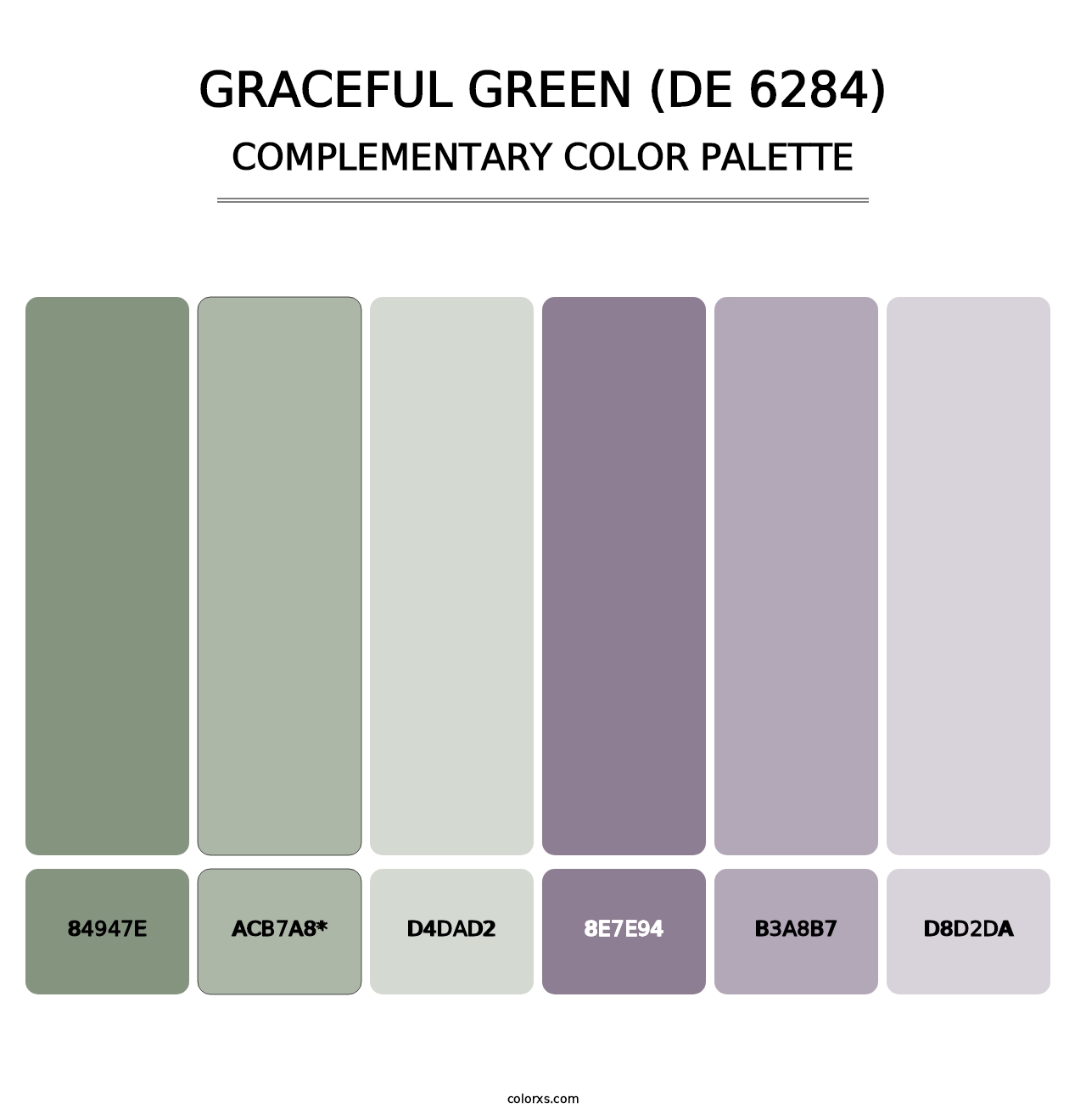 Graceful Green (DE 6284) - Complementary Color Palette