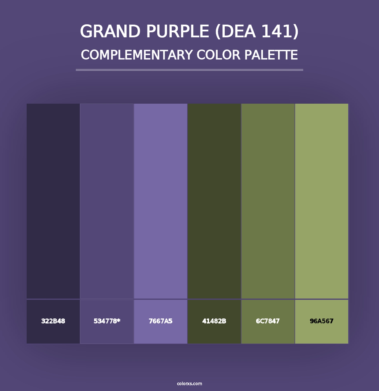 Grand Purple (DEA 141) - Complementary Color Palette